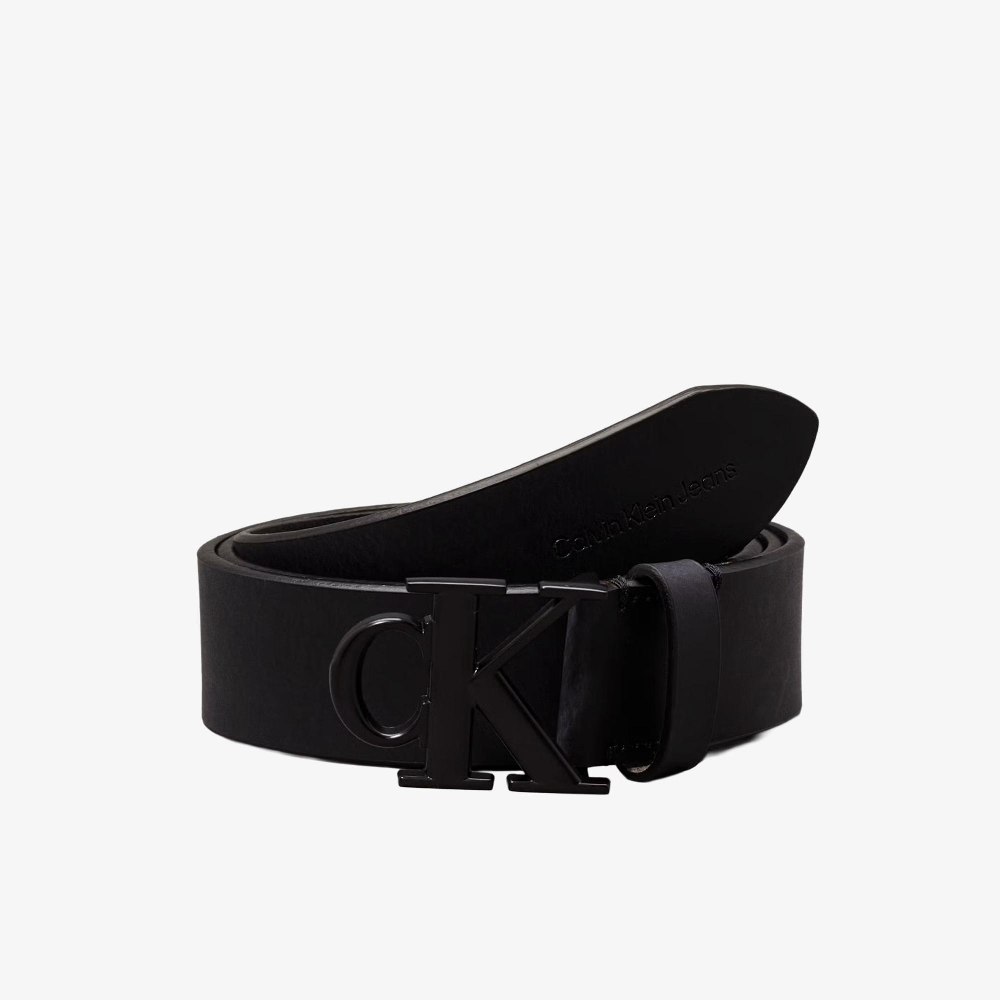 Calvin Klein Monogram Buckle Erkek Siyah Kemer