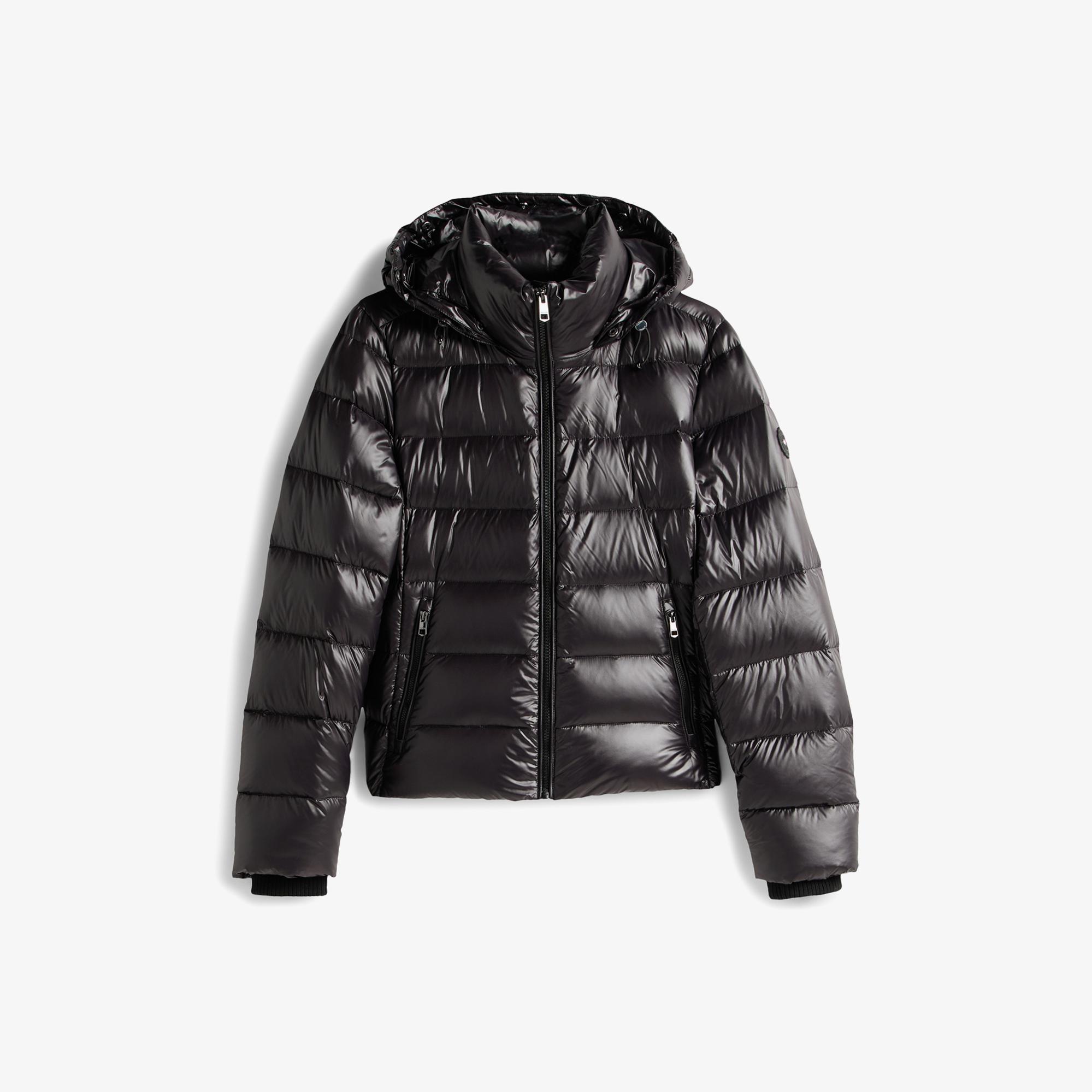 Tommy Hilfiger Gloss Down Slim Kadın Siyah Puffer Mont