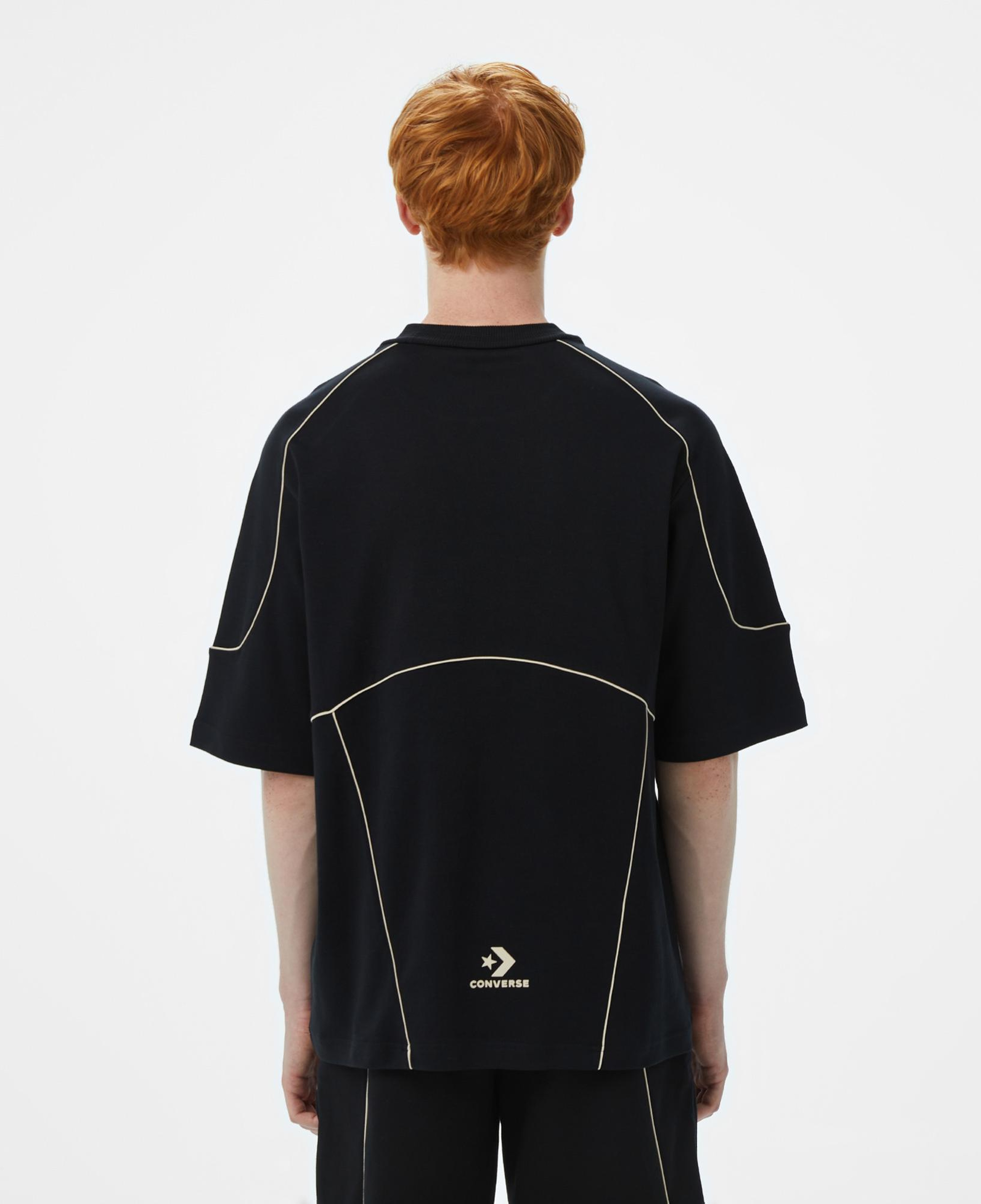 Converse Star Chevron Baskılı Oversize Fit Erkek Siyah T-Shirt