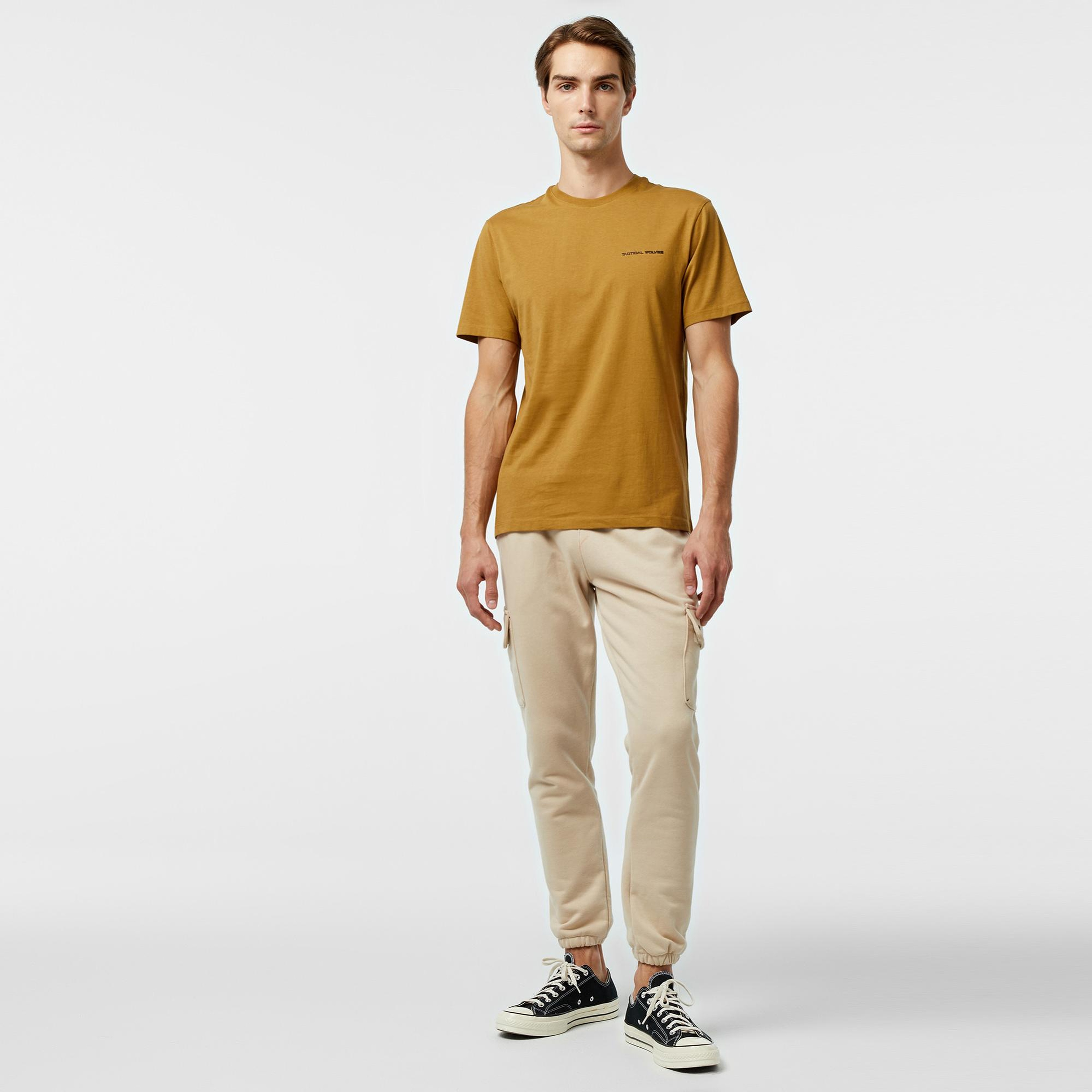 Tactical Wolves Classic Erkek Bej T-Shirt