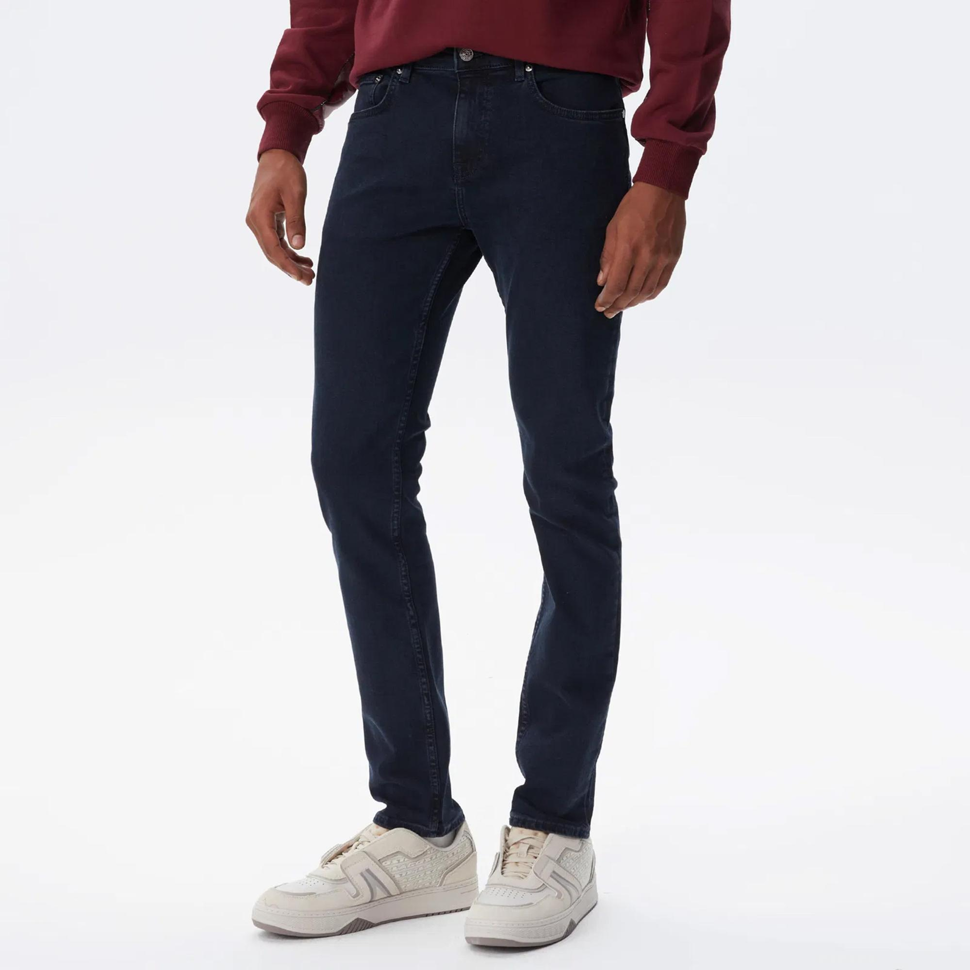 Lacoste Erkek Slim Fit Mavi Jean Pantolon