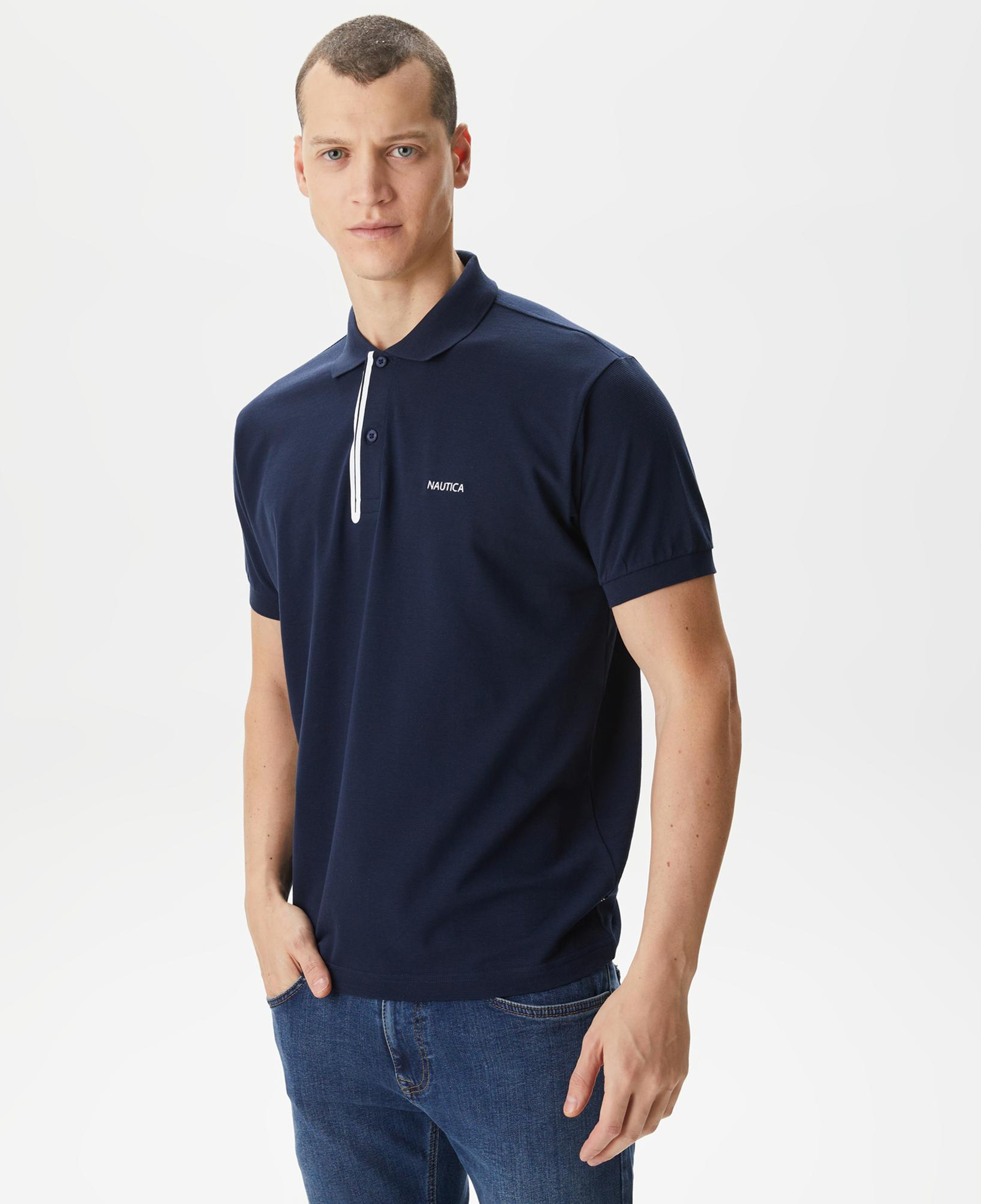 Nautica Erkek Lacivert Classic Fit Kısa Kollu Polo Yaka T-Shirt