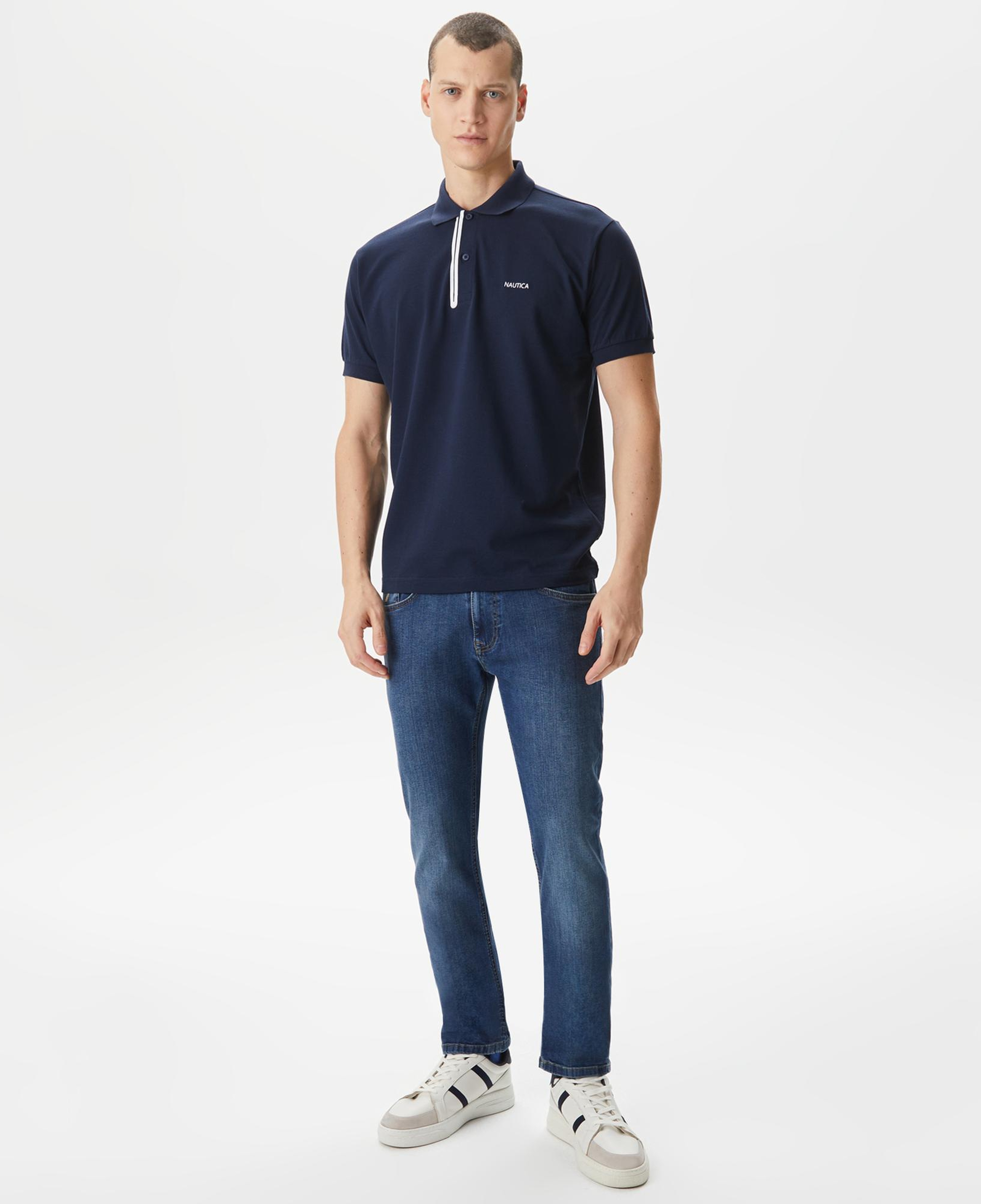 Nautica Erkek Lacivert Classic Fit Kısa Kollu Polo Yaka T-Shirt