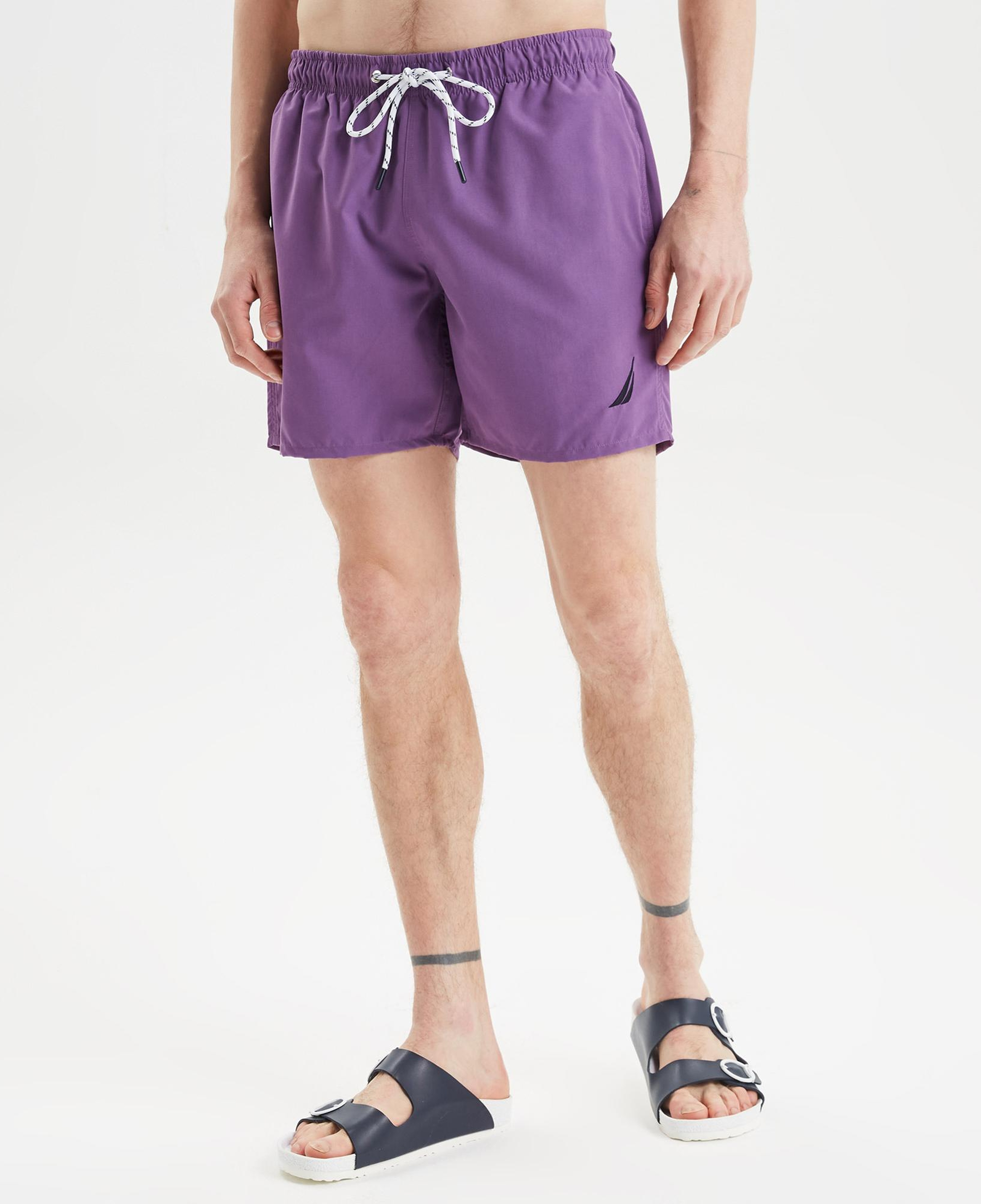 Nautica Erkek Mor Regular Fit Deniz Şortu