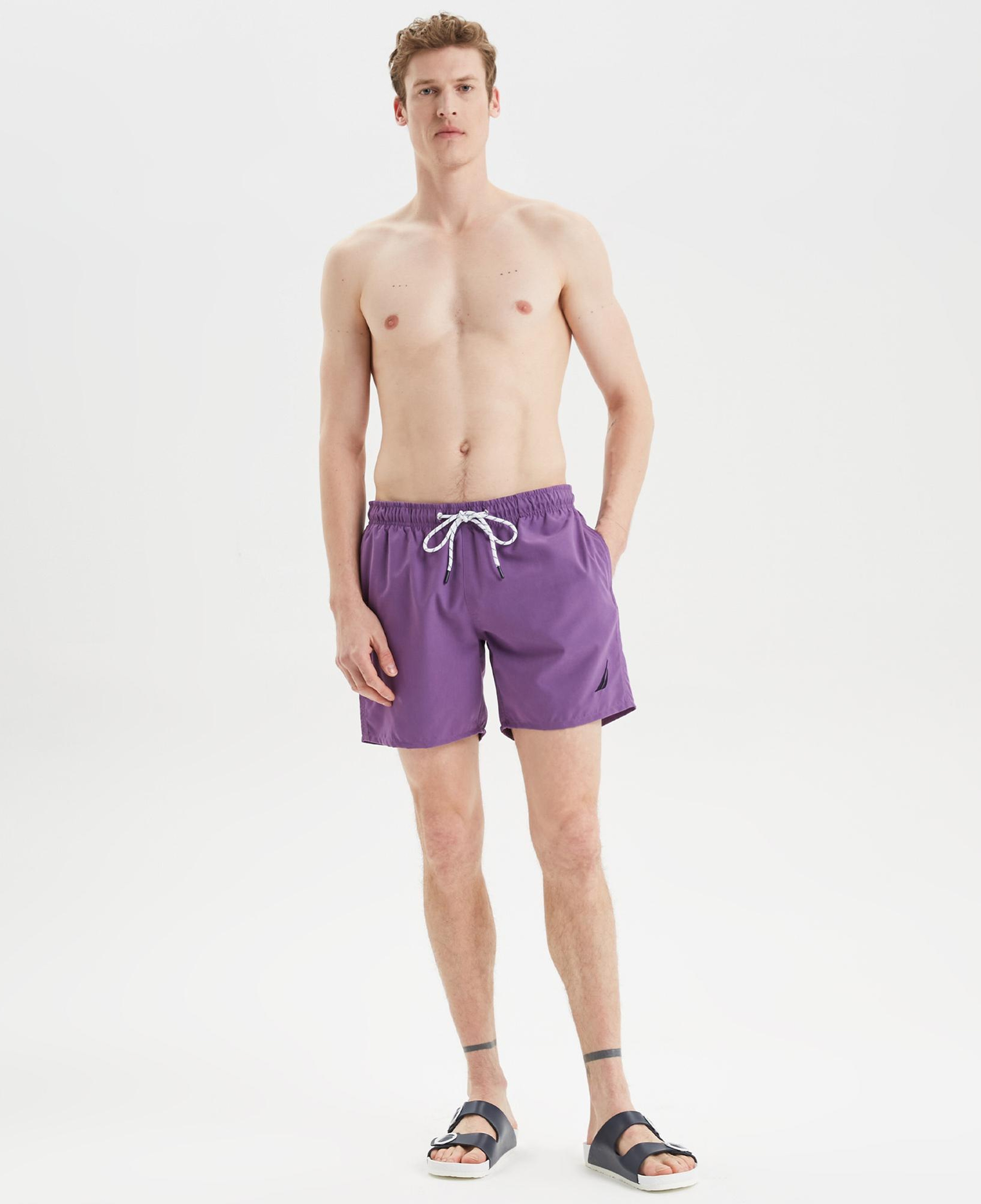 Nautica Erkek Mor Regular Fit Deniz Şortu