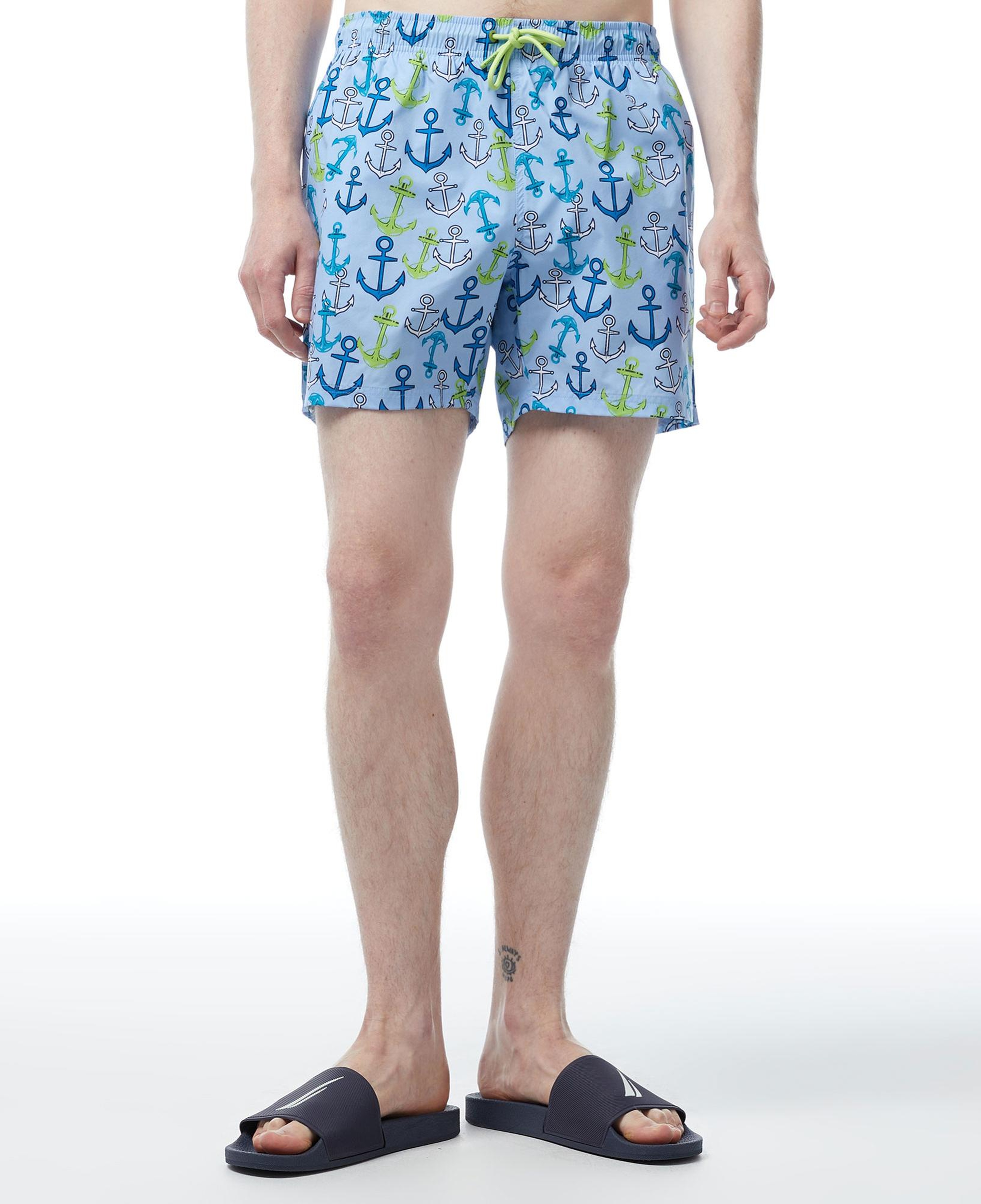 Nautica Erkek Mavi Standart Fit Deniz Şortu