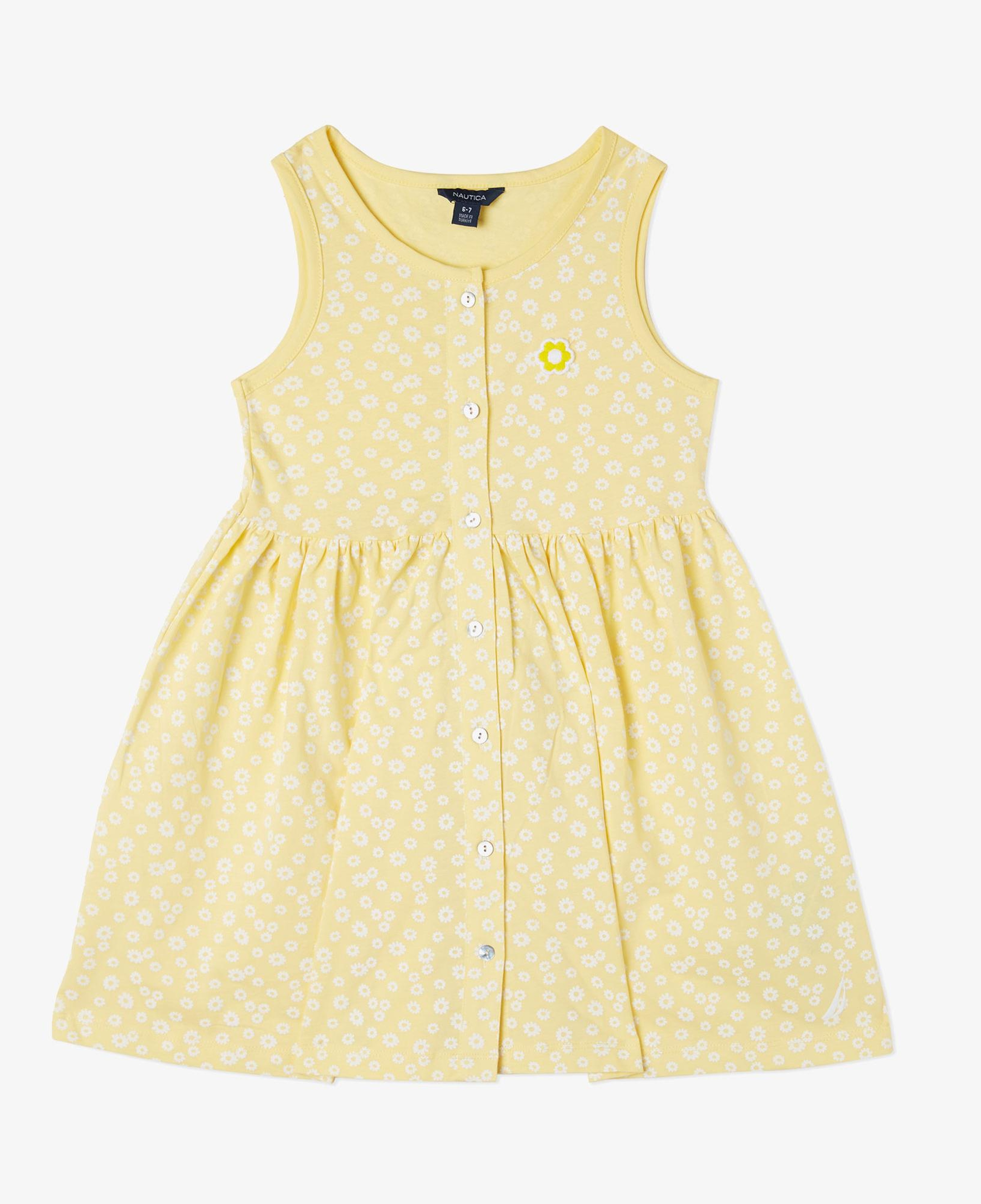 Nautica Kız Çocuk Sarı Baskılı Elbise