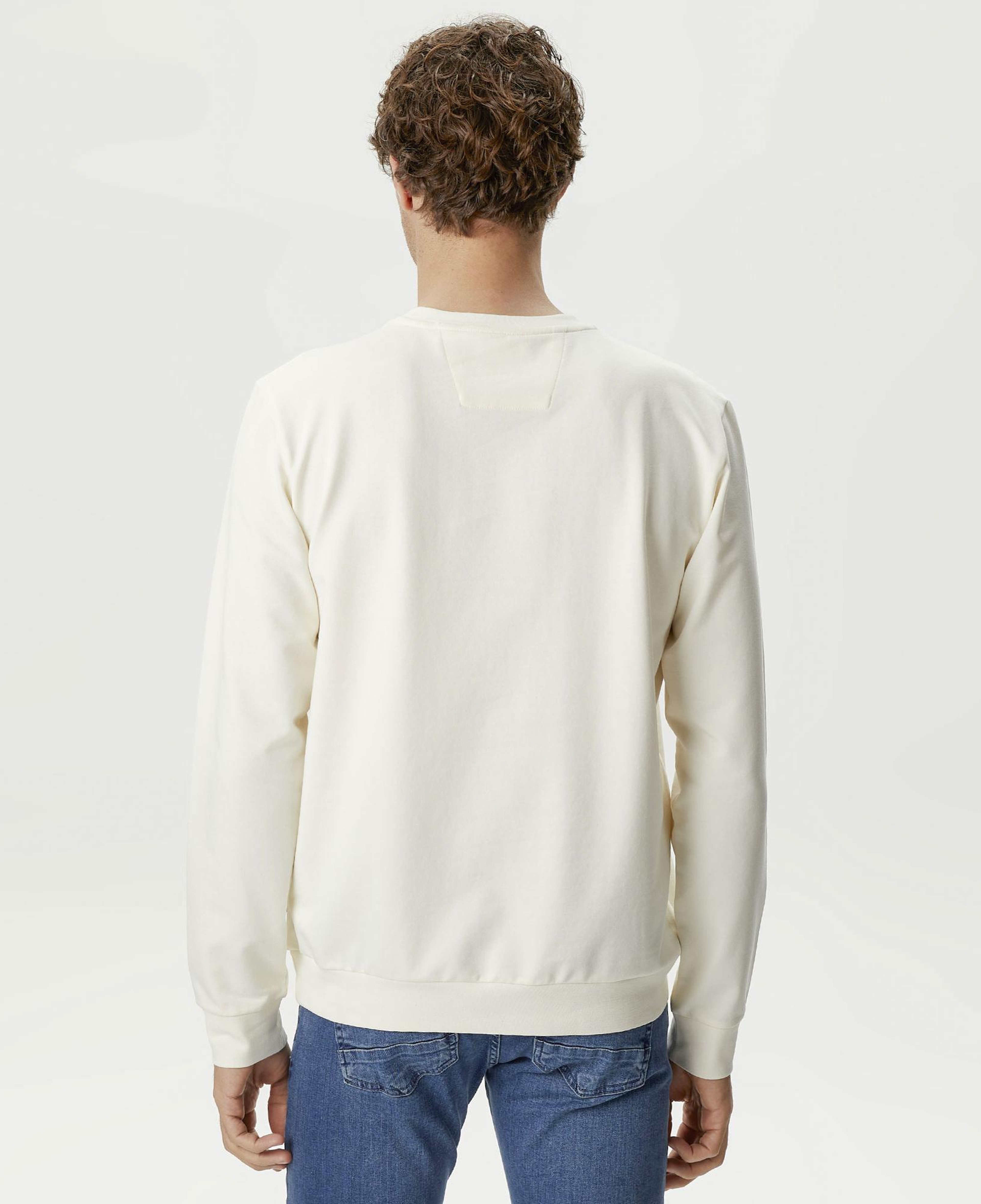 Nautica Erkek Krem Rengi Standart Fit Sweatshirt