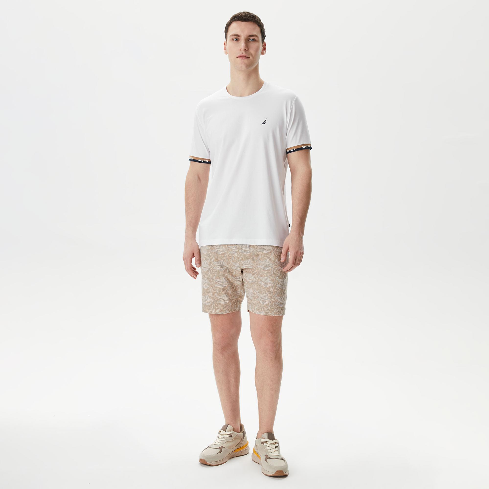 Nautica Erkek Beyaz Standart Fit T-Shirt