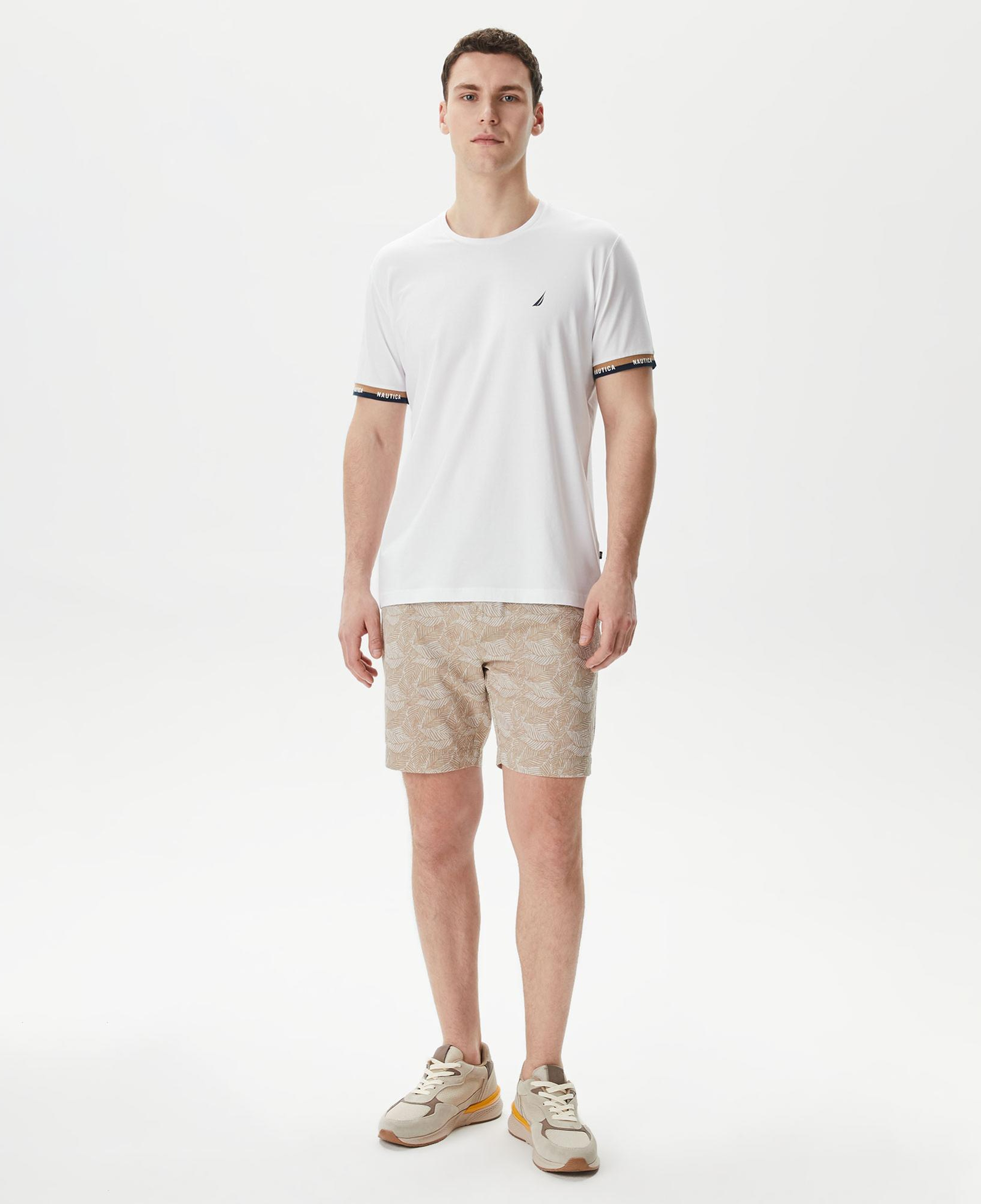 Nautica Erkek Beyaz Standart Fit T-Shirt