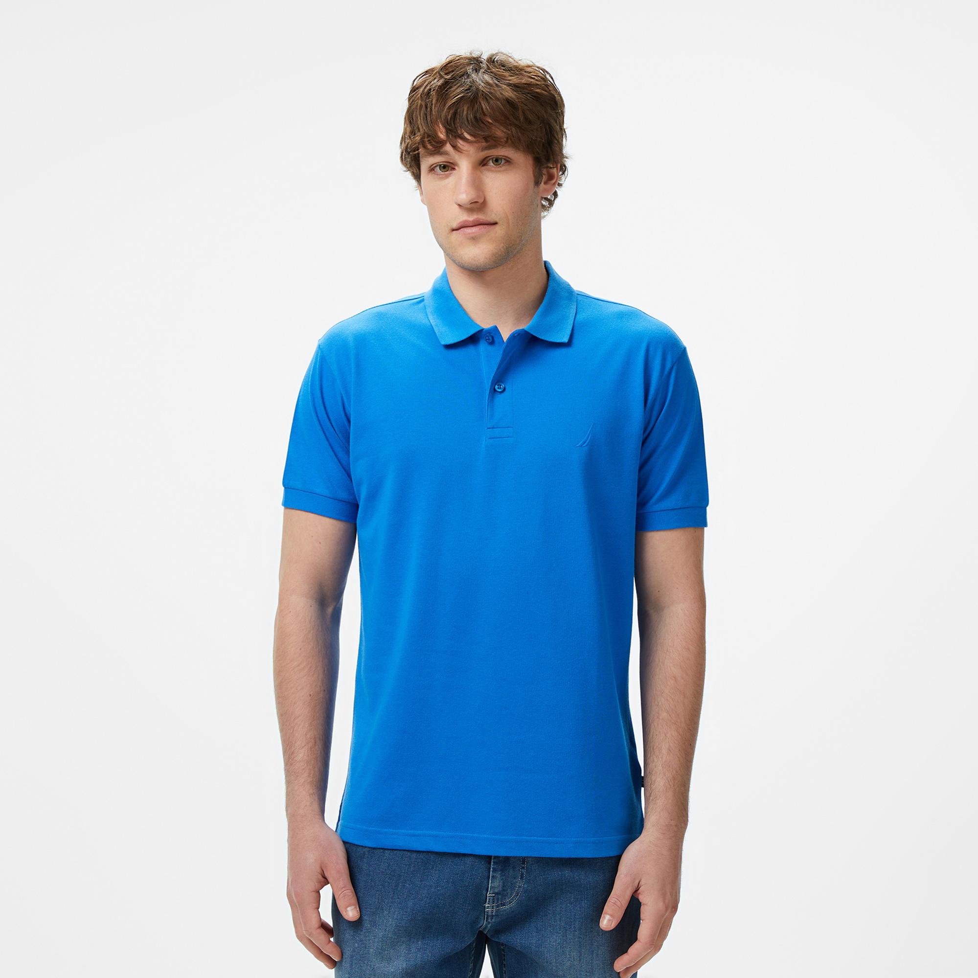 Nautica Erkek Mavi Classic Fit Polo Yaka T-Shirt