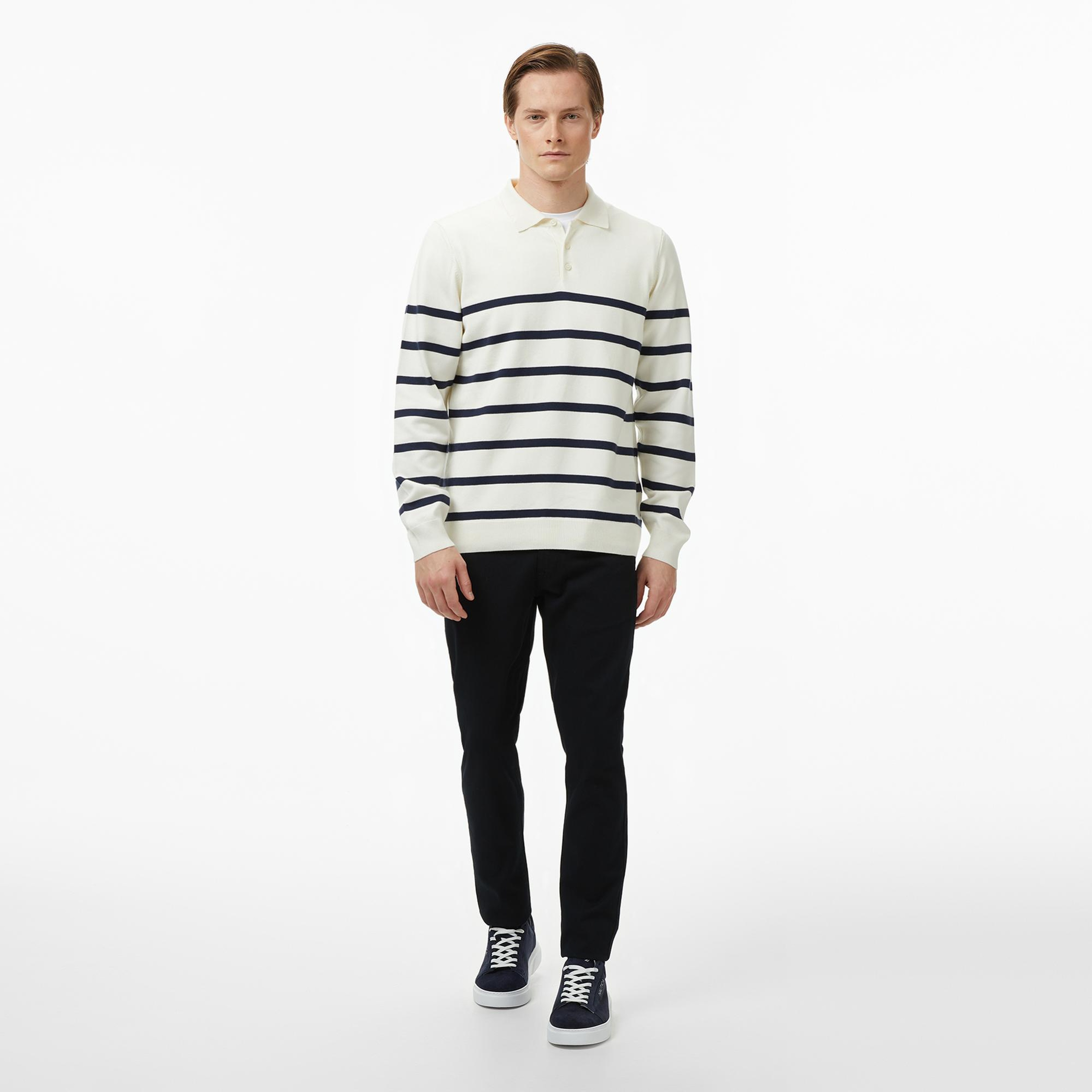 Nautica Erkek Krem Rengi Regular Fit Kazak