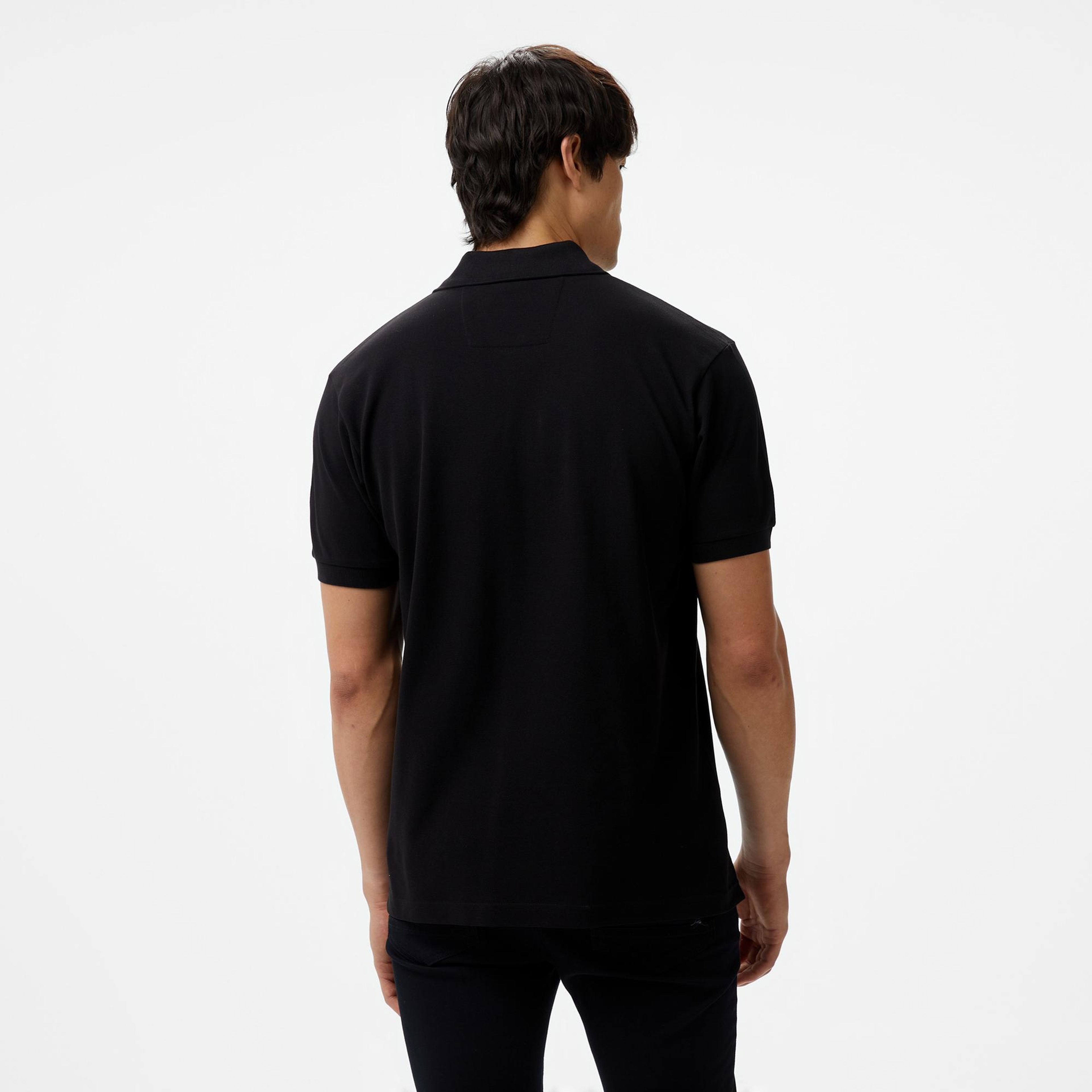 Nautica Erkek Siyah Classic Fit Kısa Kollu Polo Yaka T-Shirt