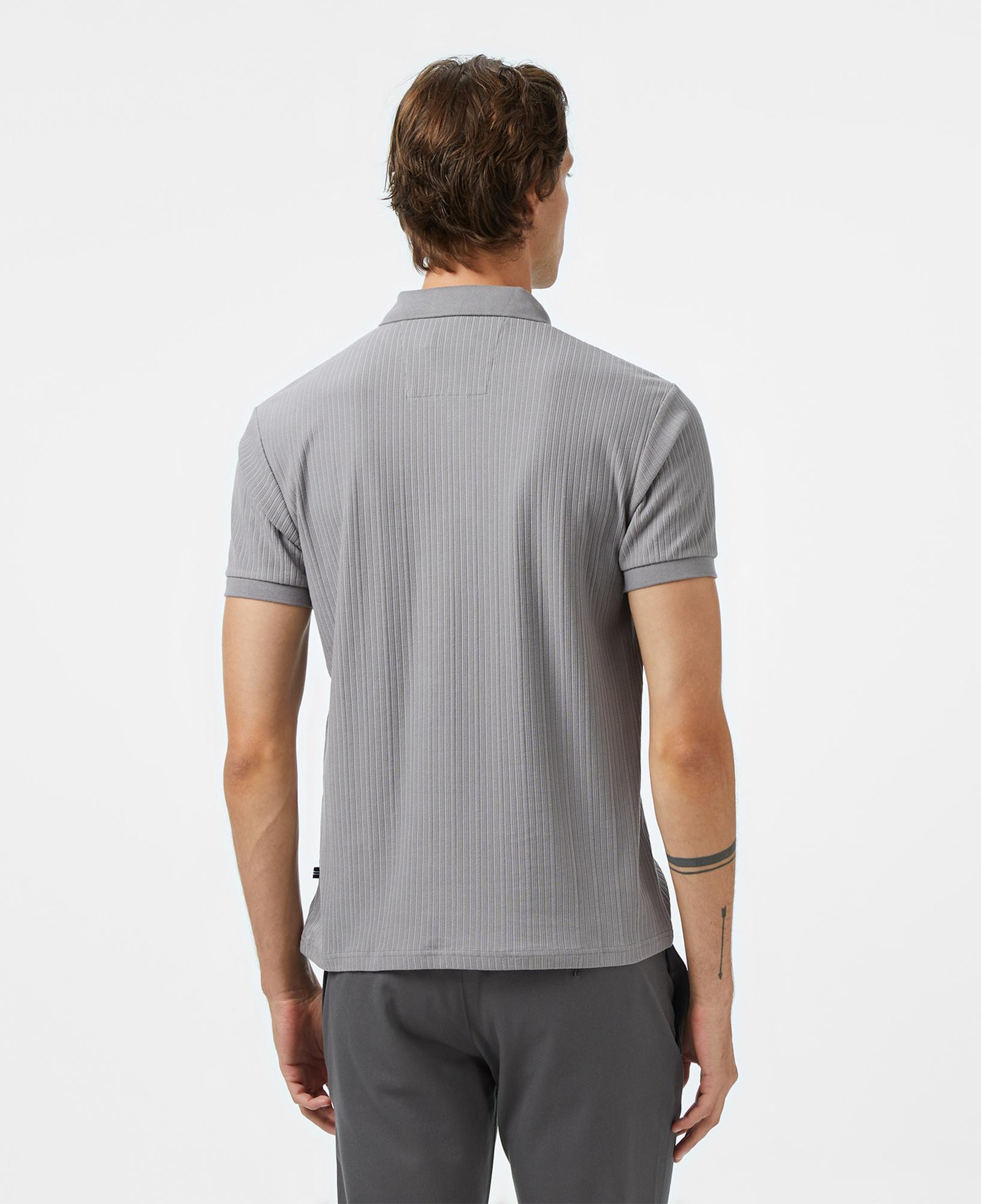 Nautica Erkek Gri Regular Fit Polo Yaka T-Shirt