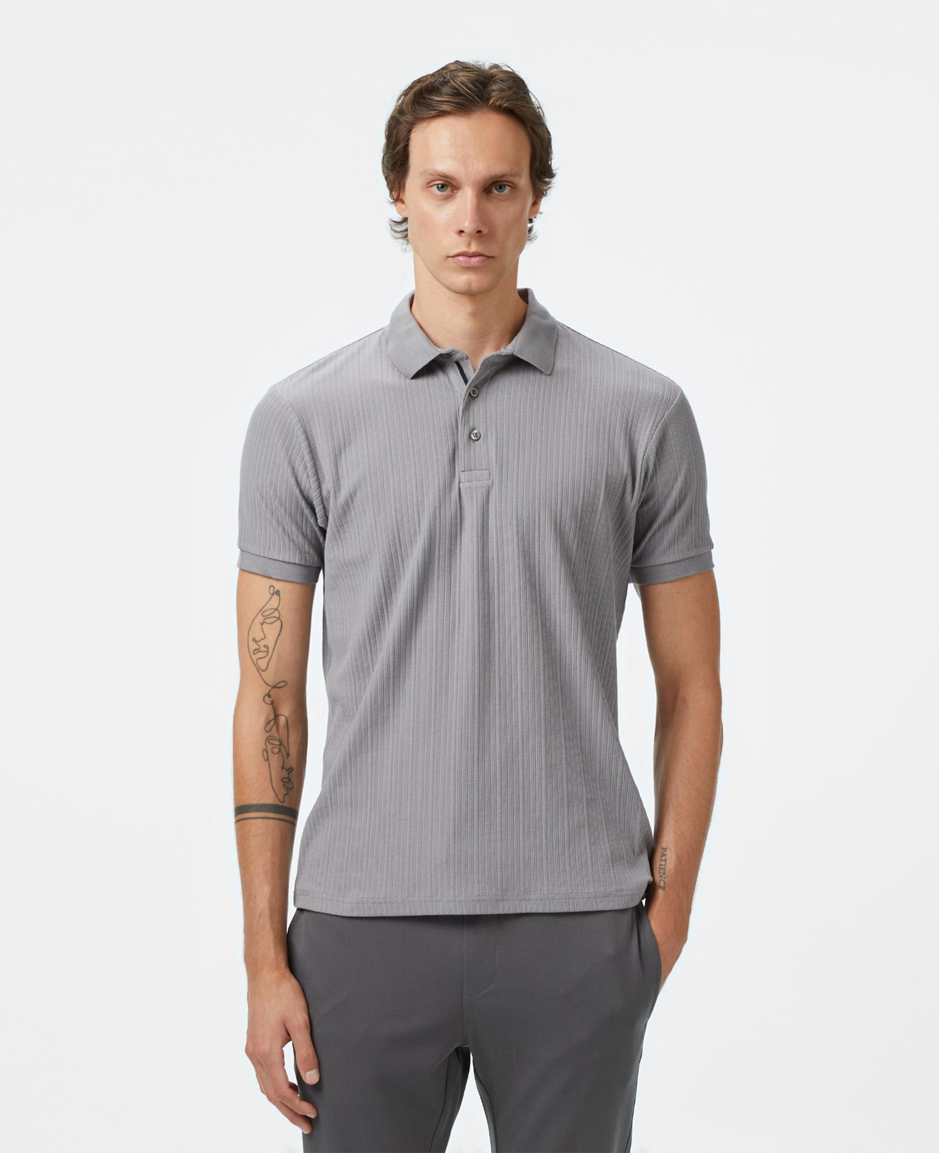 Nautica Erkek Gri Regular Fit Polo Yaka T-Shirt