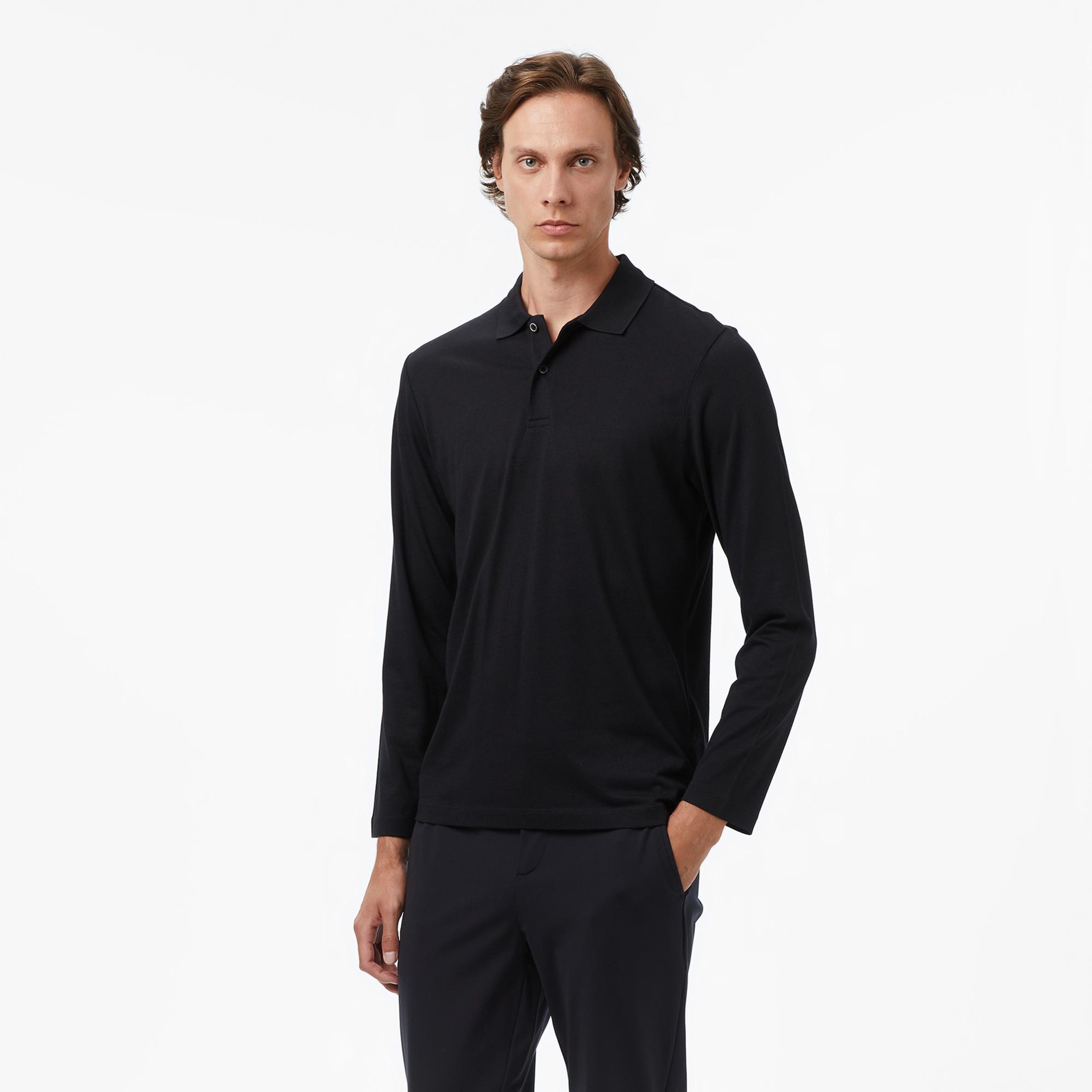 Nautica Erkek Siyah Classic Fit Polo Yaka T-Shirt