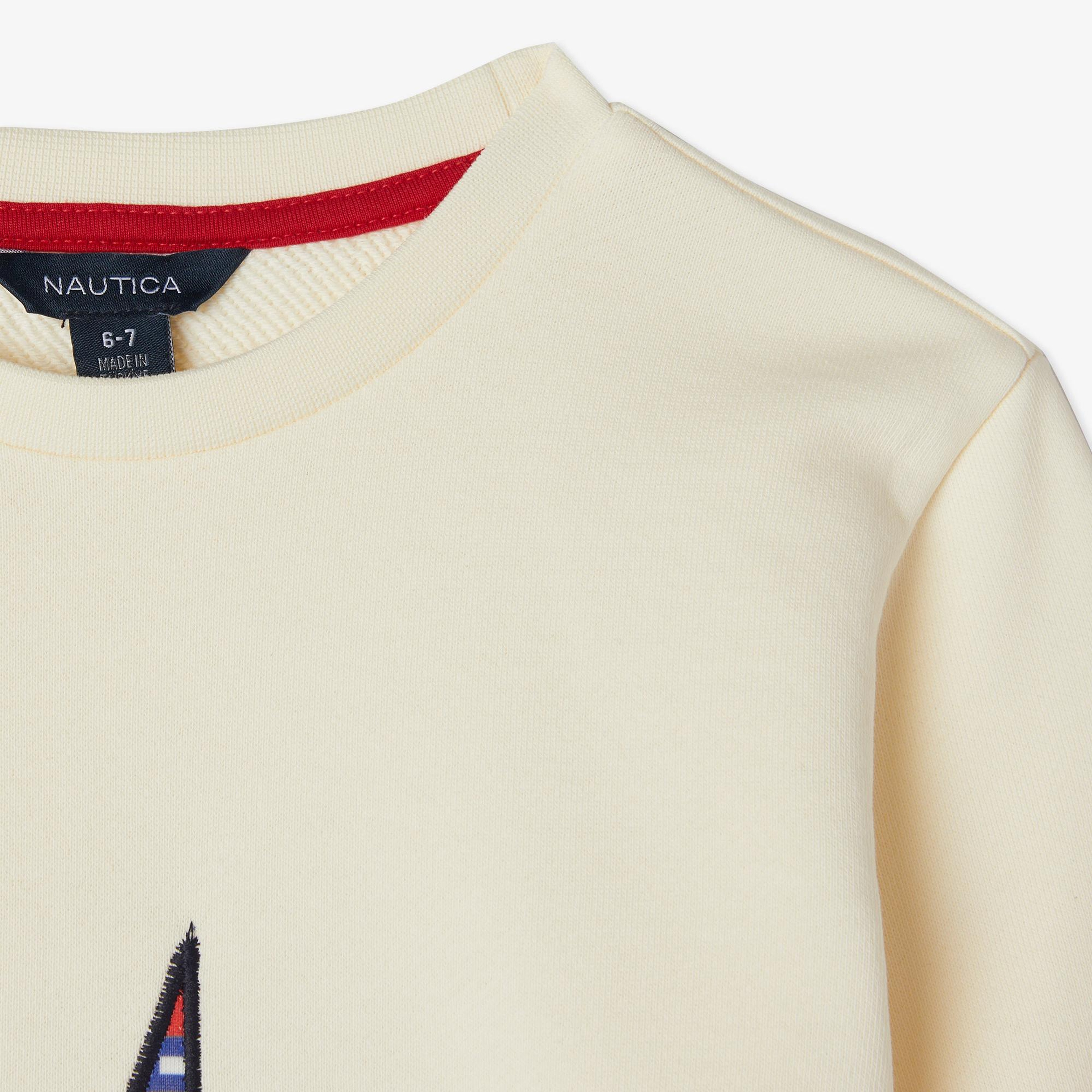 Nautica Erkek Çocuk Krem Rengi Regular Fit Baskılı Sweatshirt