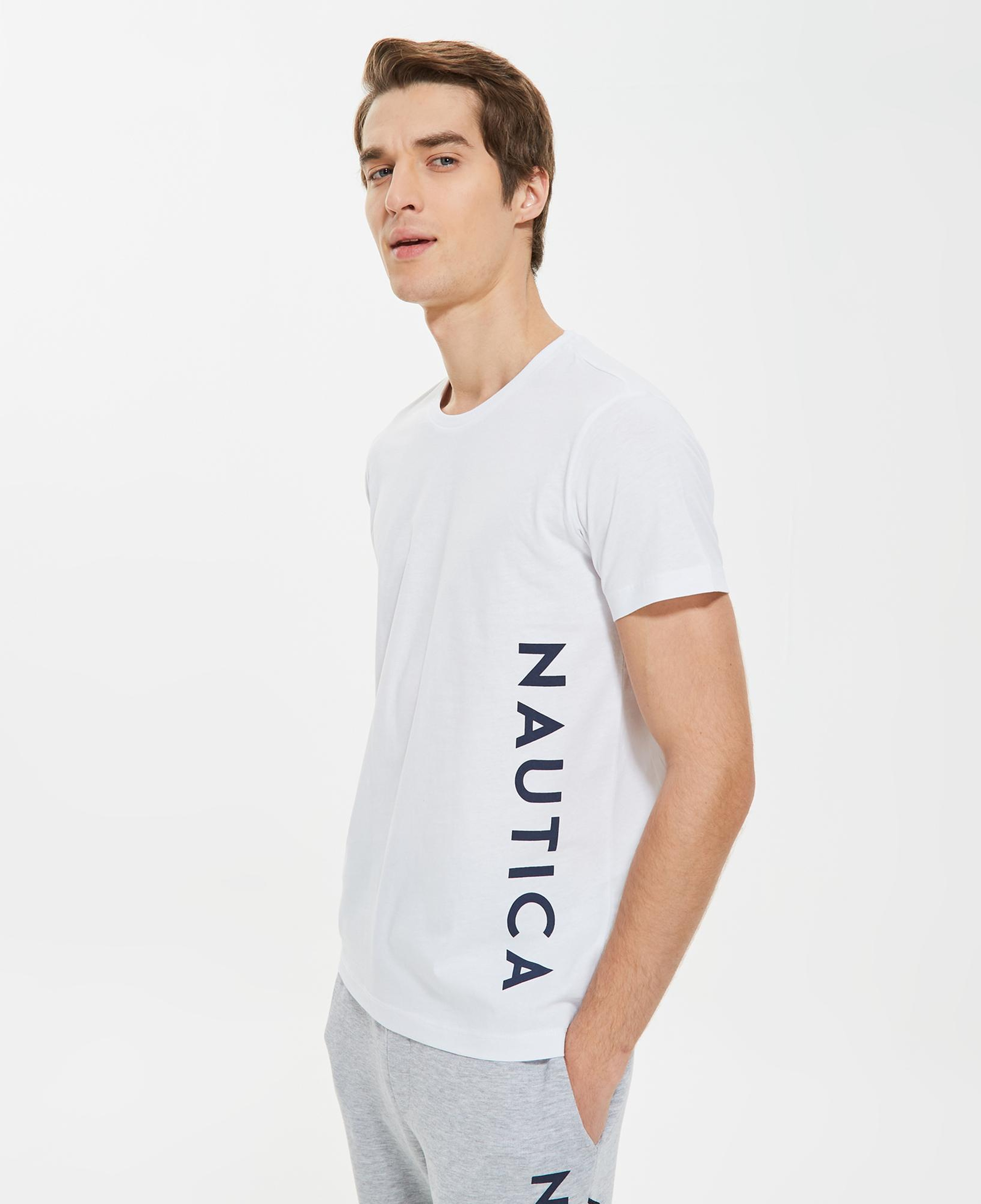 Nautica Erkek Beyaz Standart Fit T-Shirt