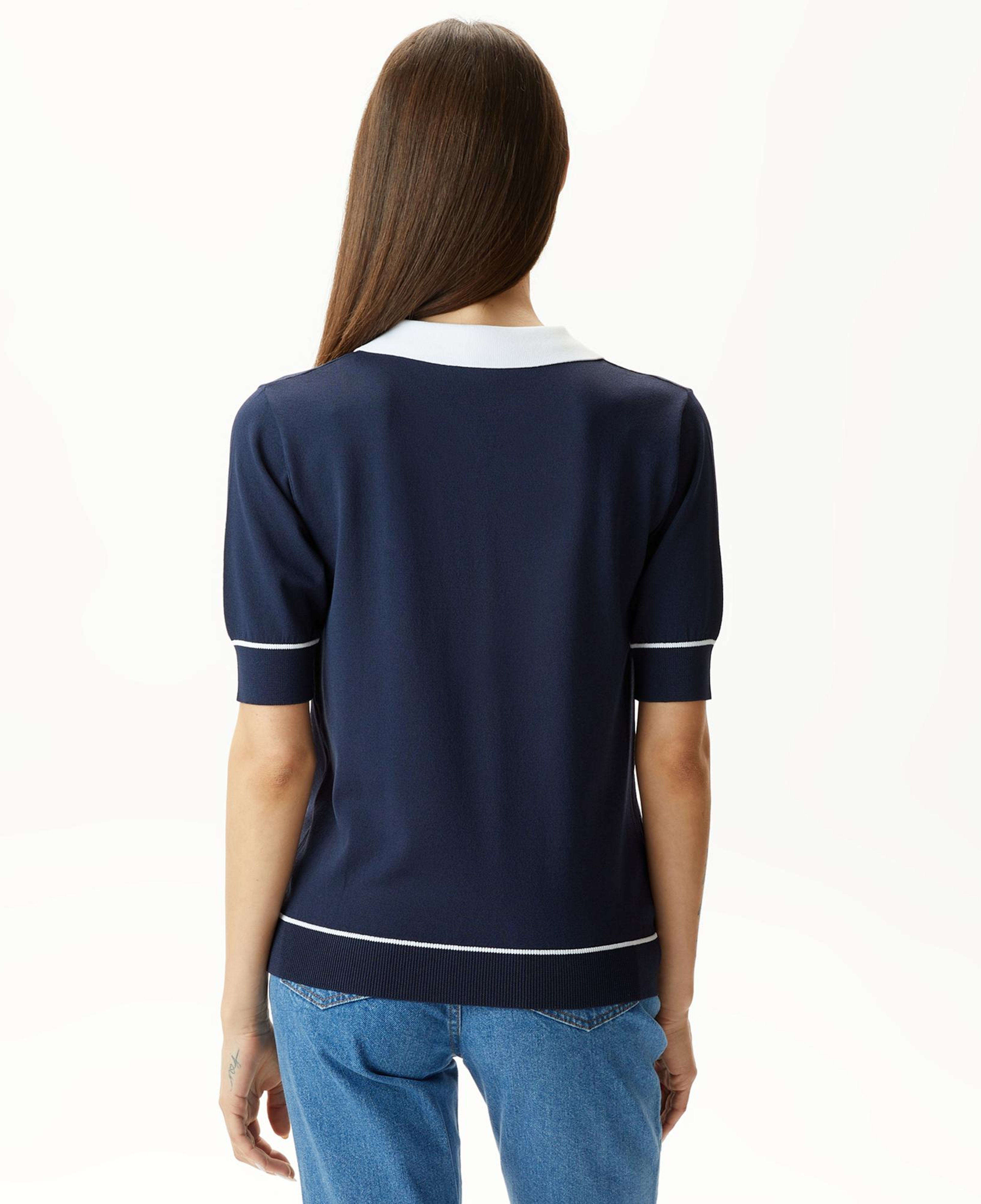 Nautica Kadın Lacivert Relaxed Fit Kısa Kollu Triko