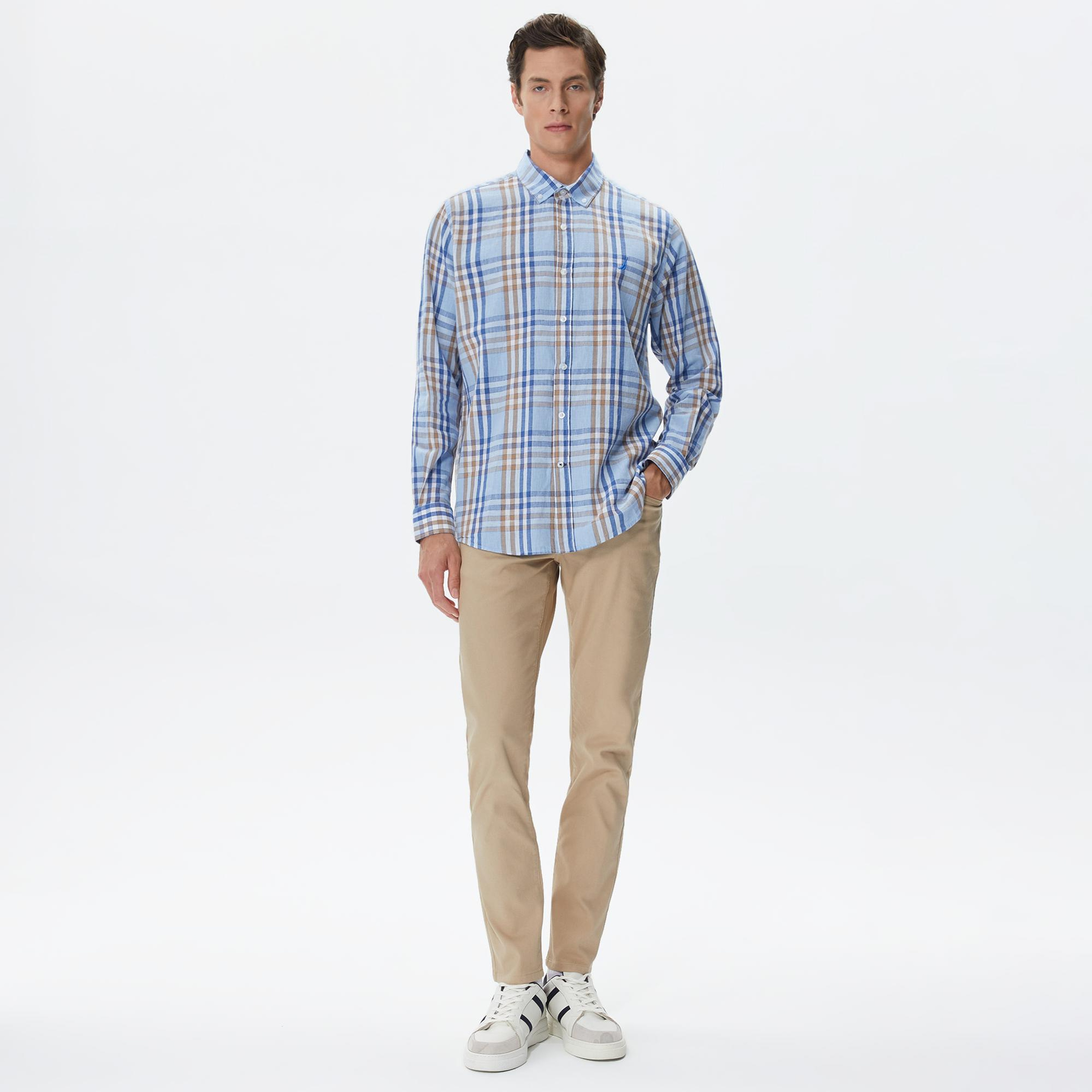 Nautica Erkek Bej Slim Fit Pantolon