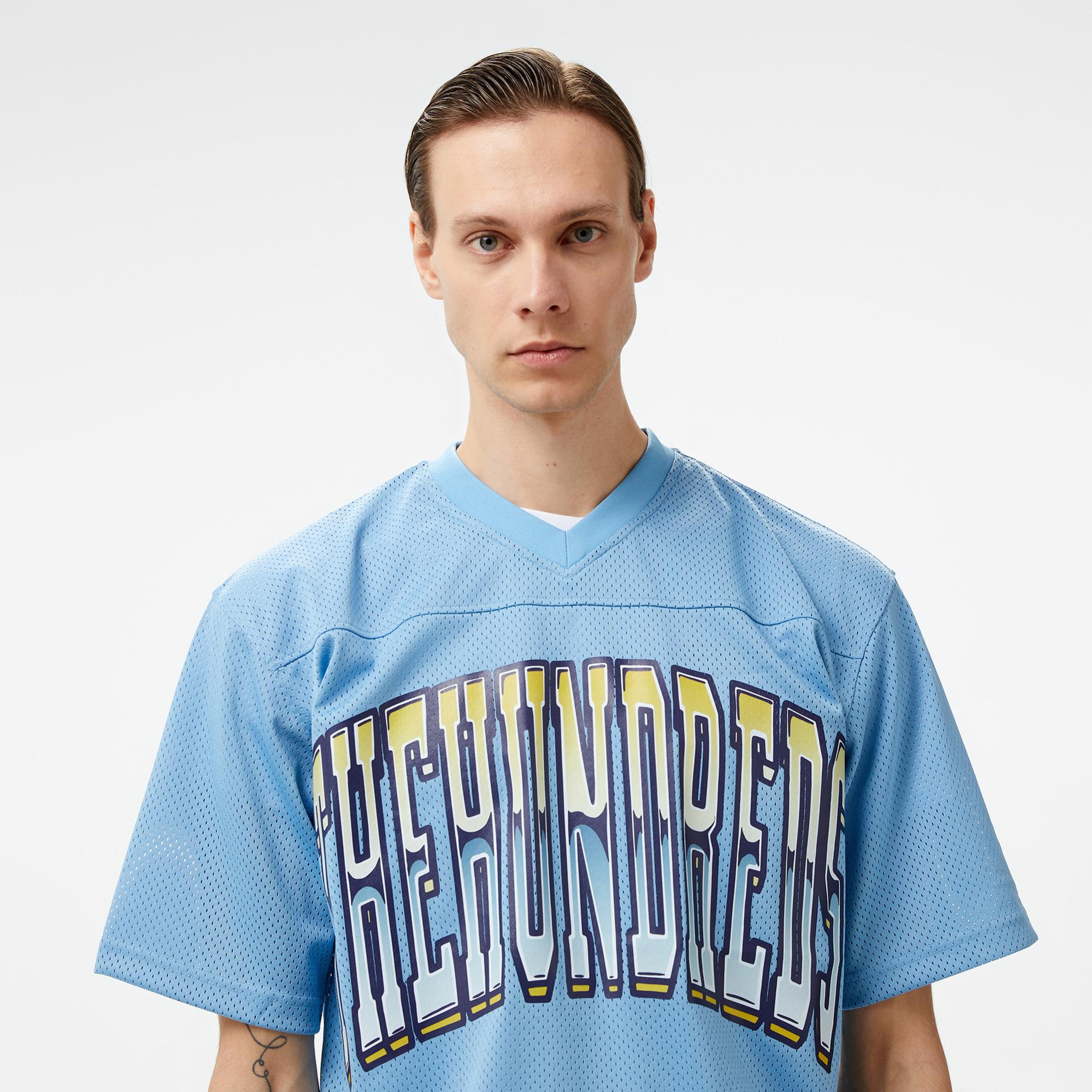 The Hundreds Division Football Jersey Erkek Mavi T-Shirt
