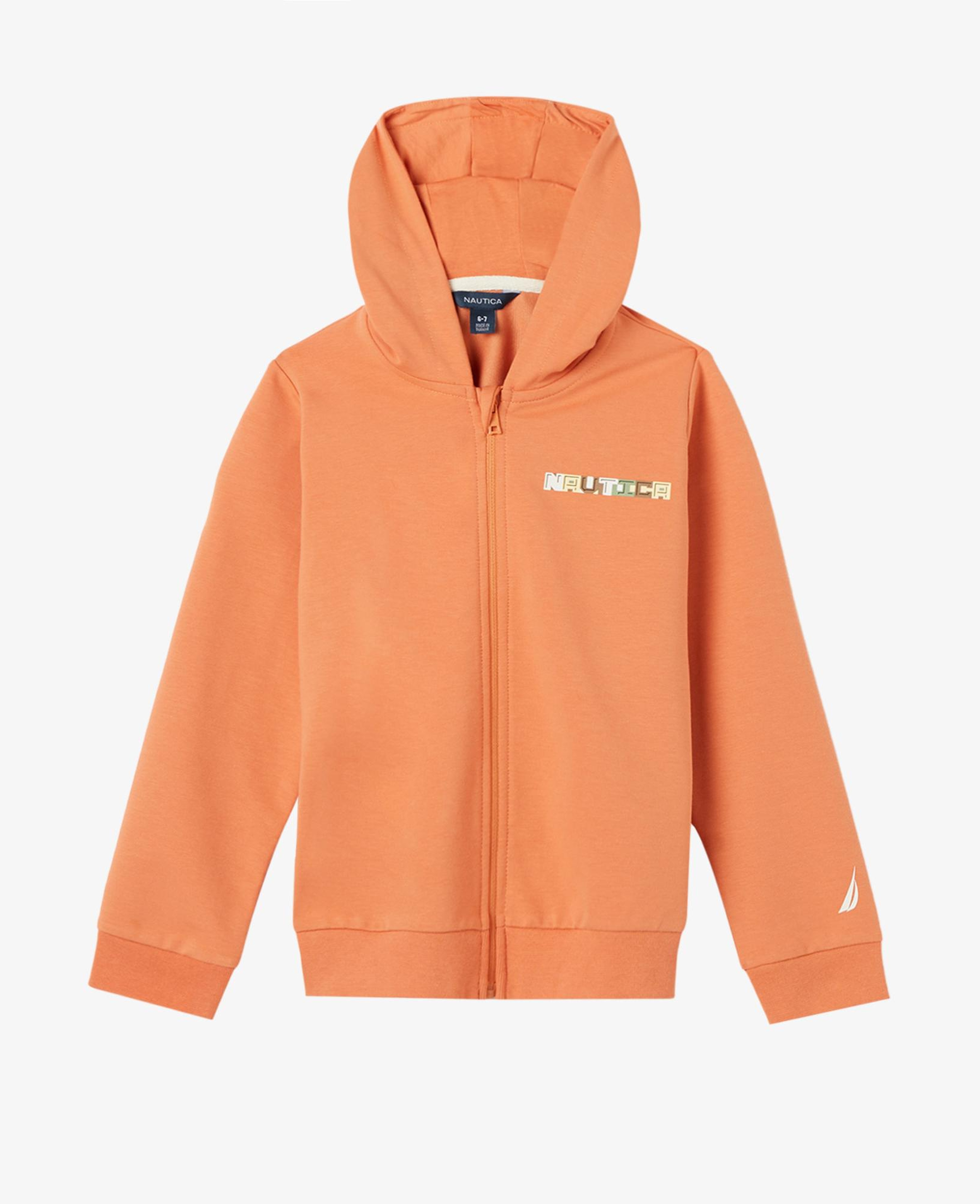 Nautica Erkek Çocuk Turuncu Regular Fit Kapüşonlu Sweatshirt