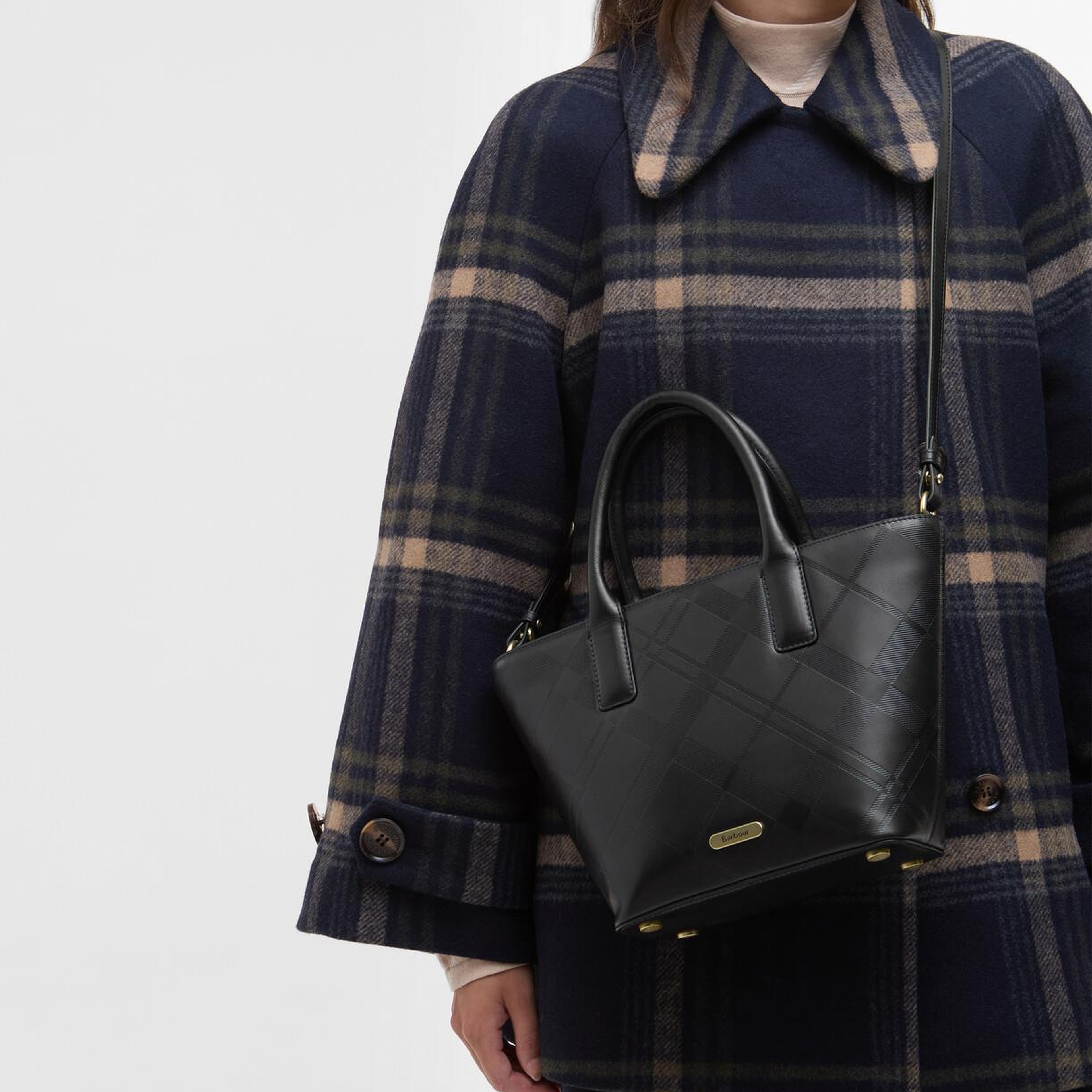 Barbour Birch Deboss Leather Tote Çanta