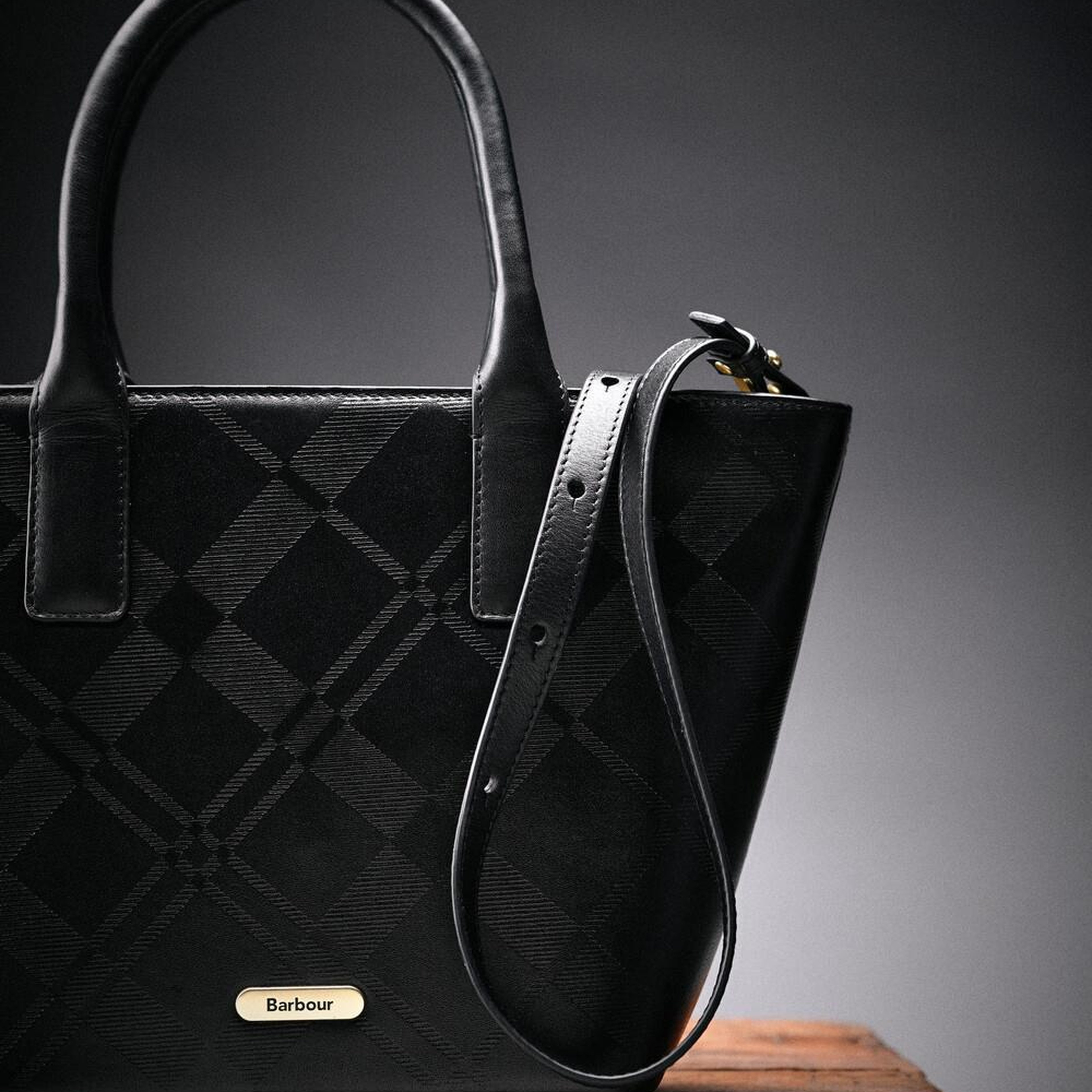 Barbour Birch Deboss Leather Tote Çanta