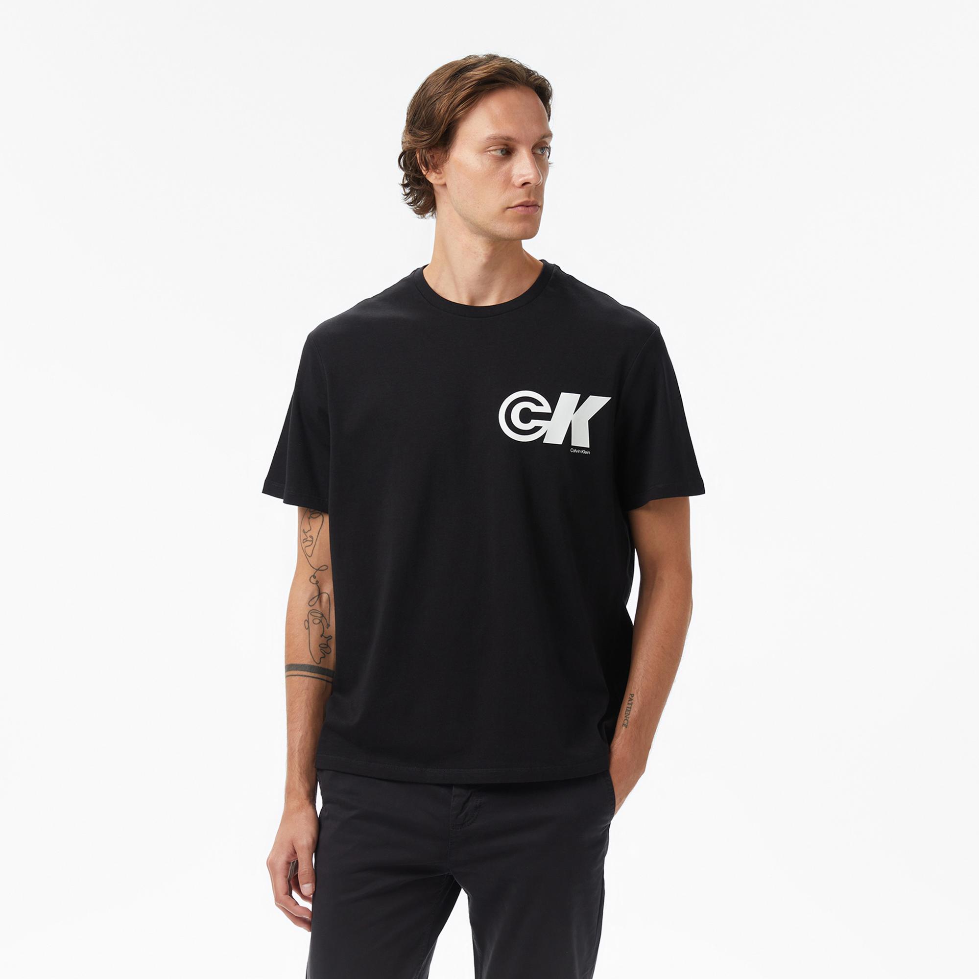 Calvin Klein Sport Logo Graphic Erkek Siyah T-Shirt