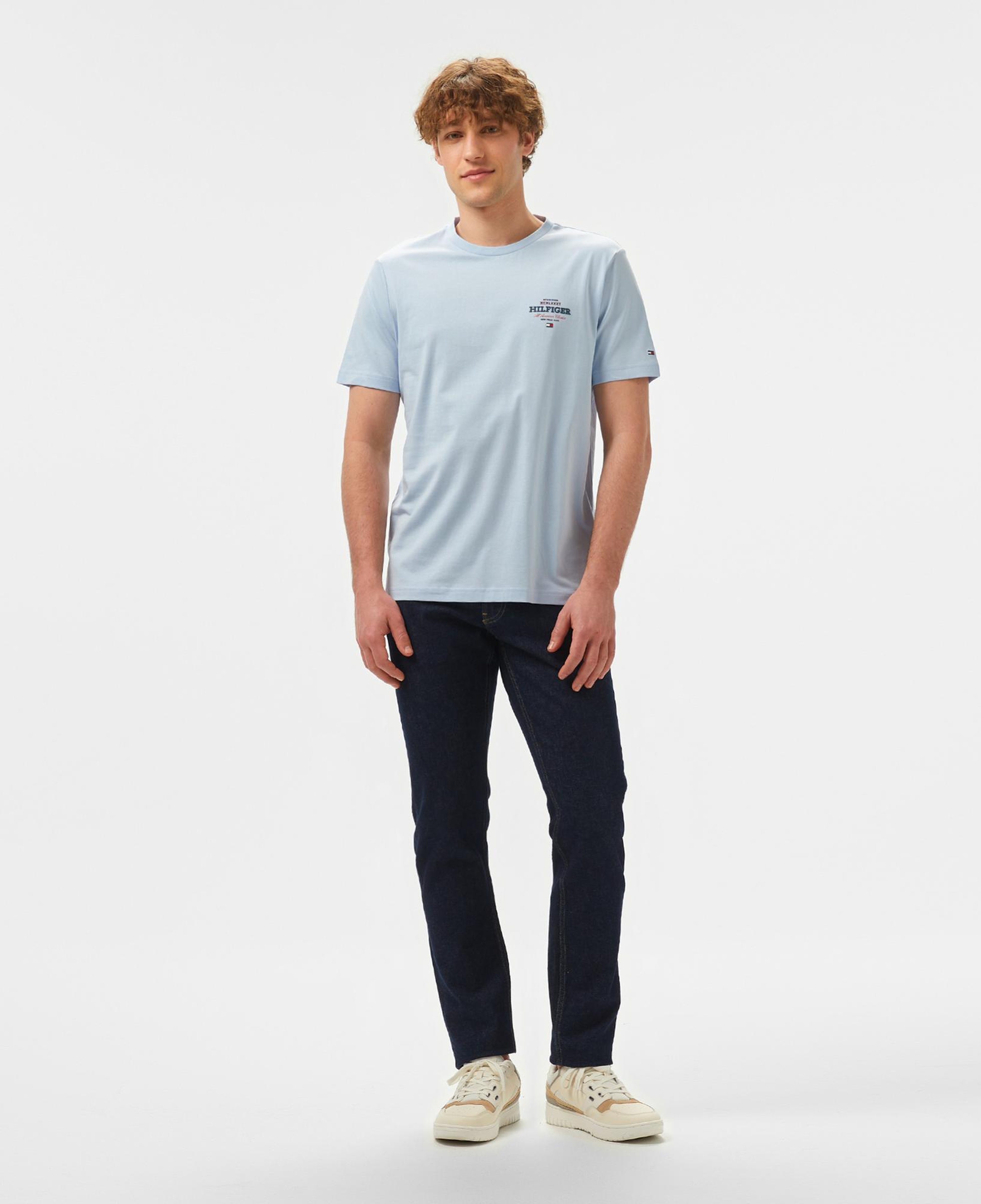 Tommy Hilfiger Monotype All American Erkek Mavi T-Shirt