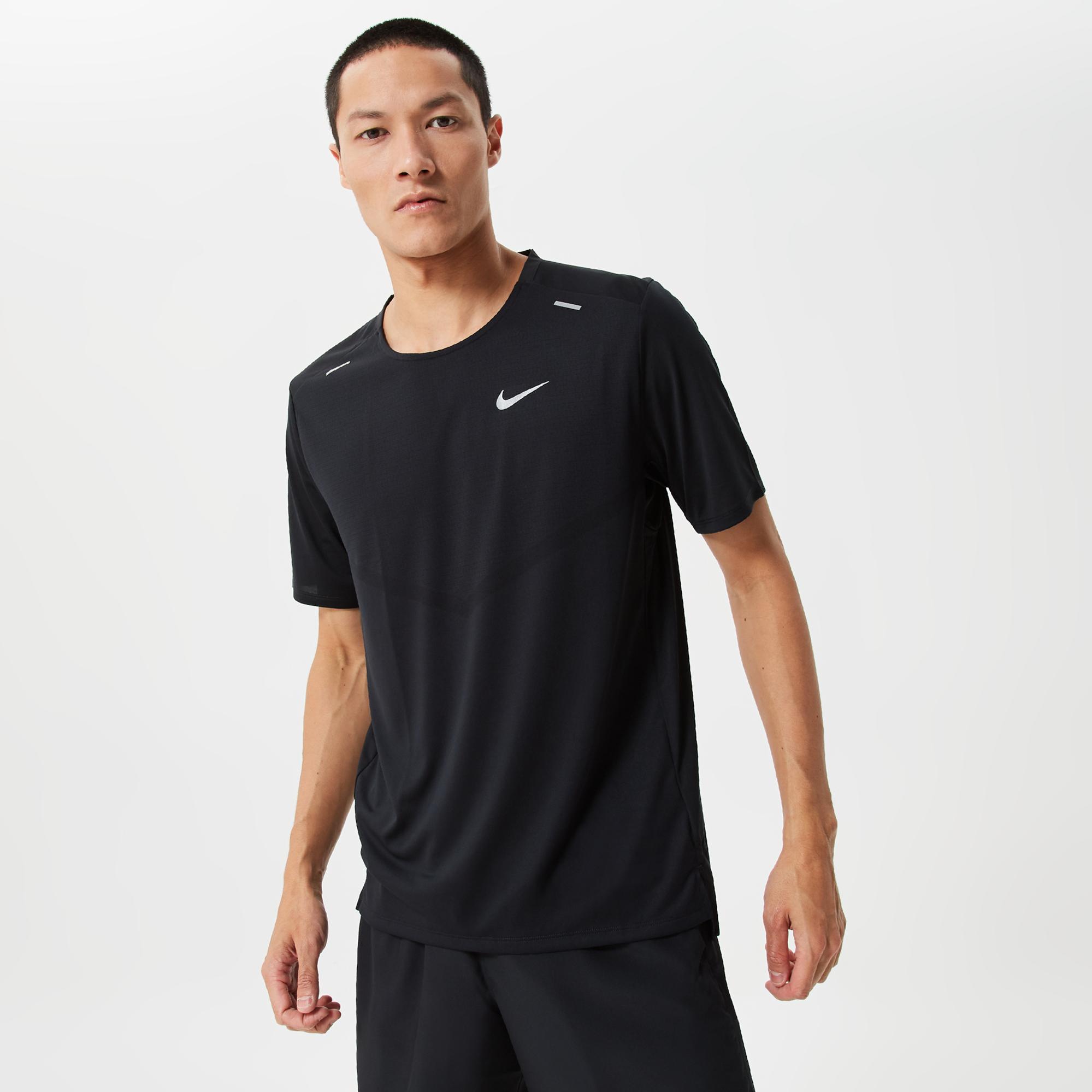 Nike Dri-Fit Rise 365 Erkek Siyah T-Shirt