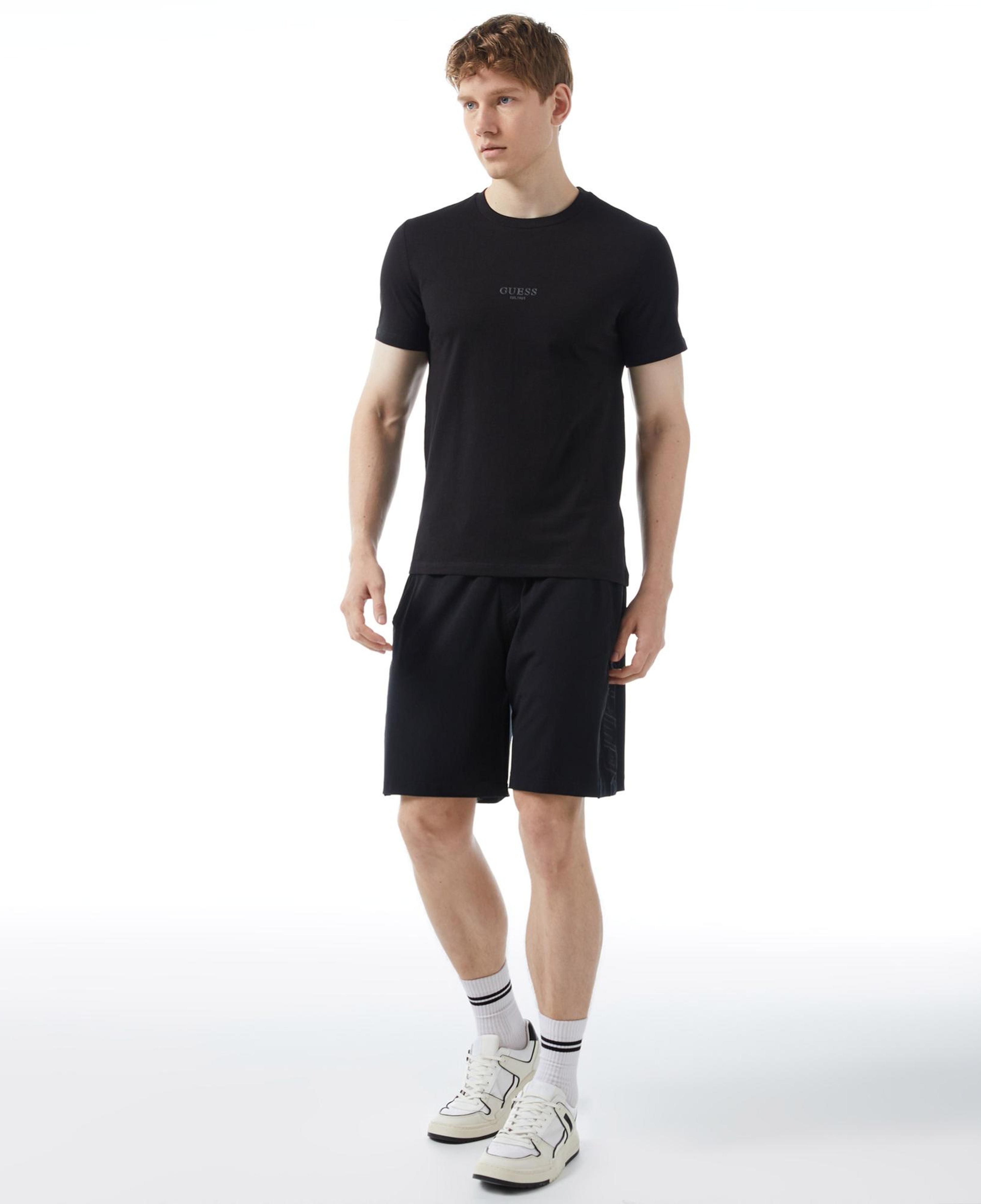 Guess Mid Organic Stream Erkek Siyah T-Shirt