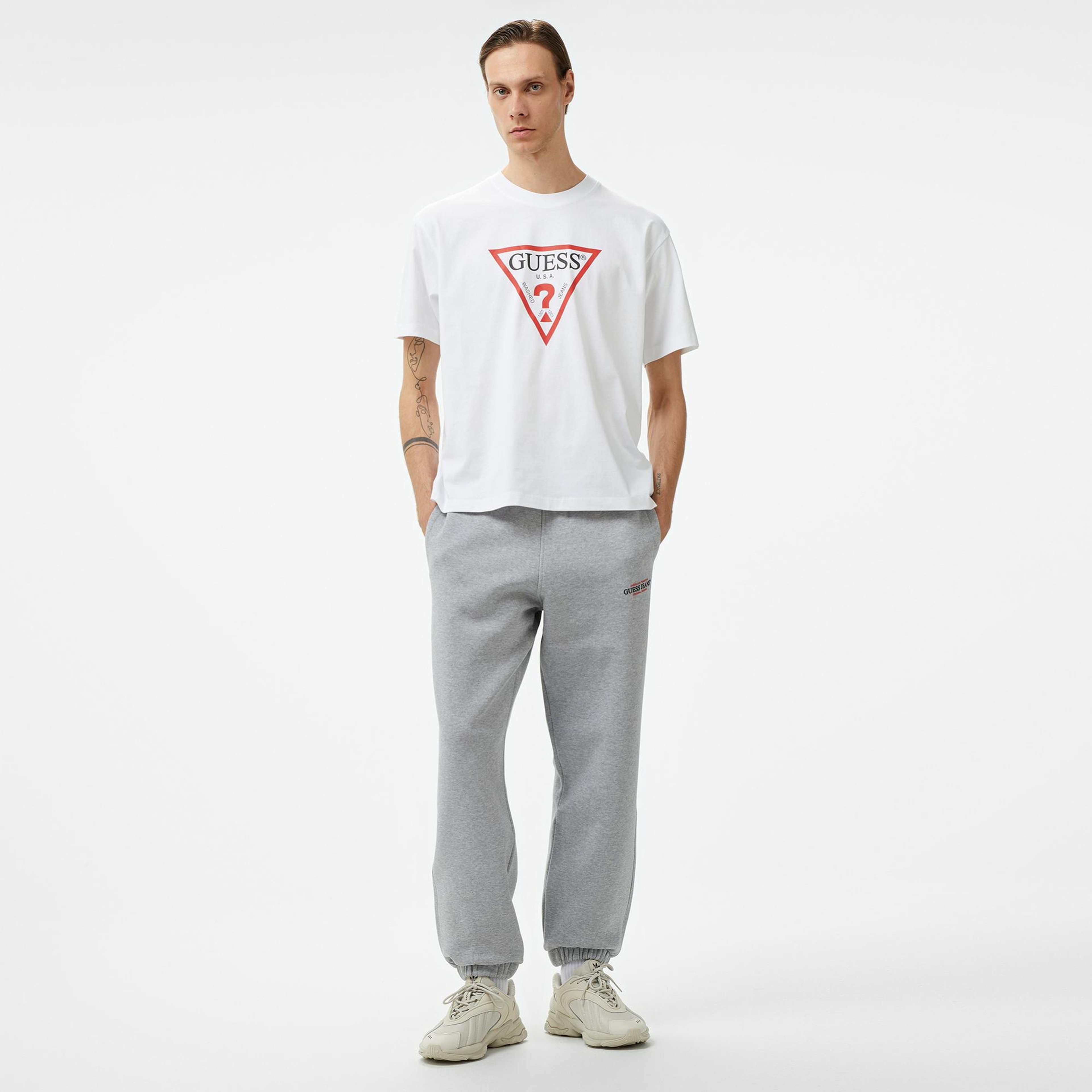 Guess Iconic Organic Heavy Erkek Beyaz T-Shirt