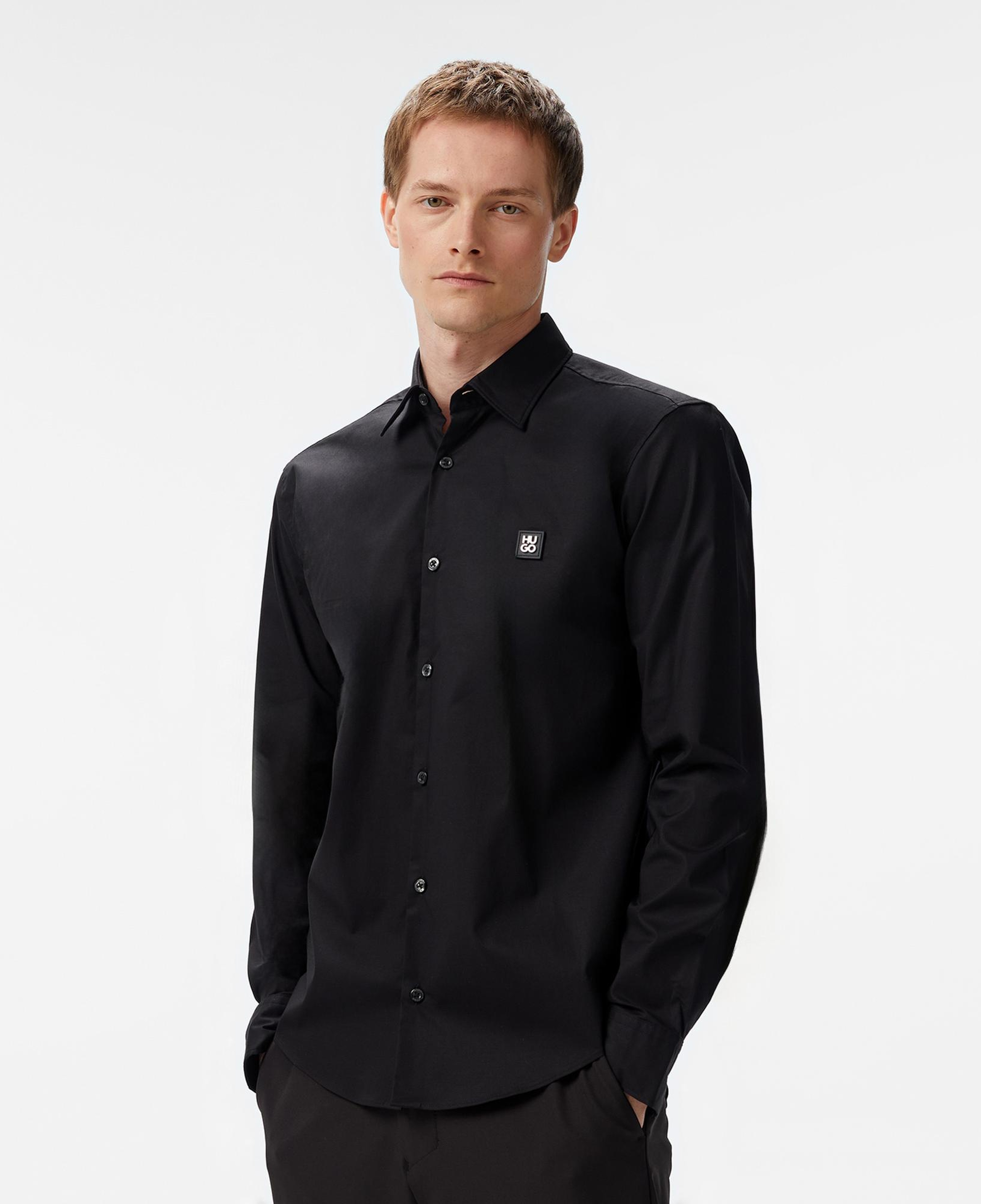 Hugo Ermo Erkek Siyah Gömlek