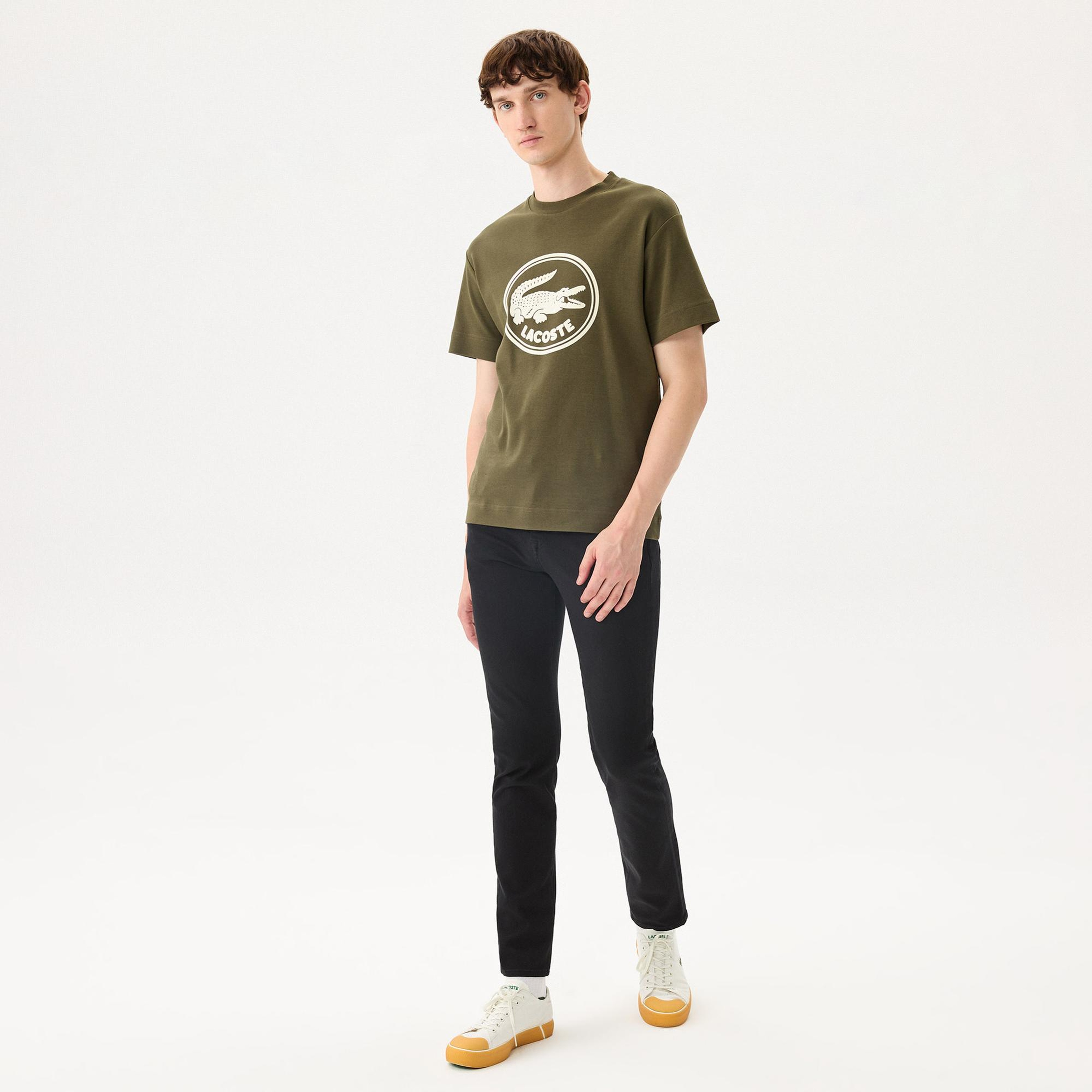 Lacoste Erkek Slim Fit Siyah Jean Pantolon
