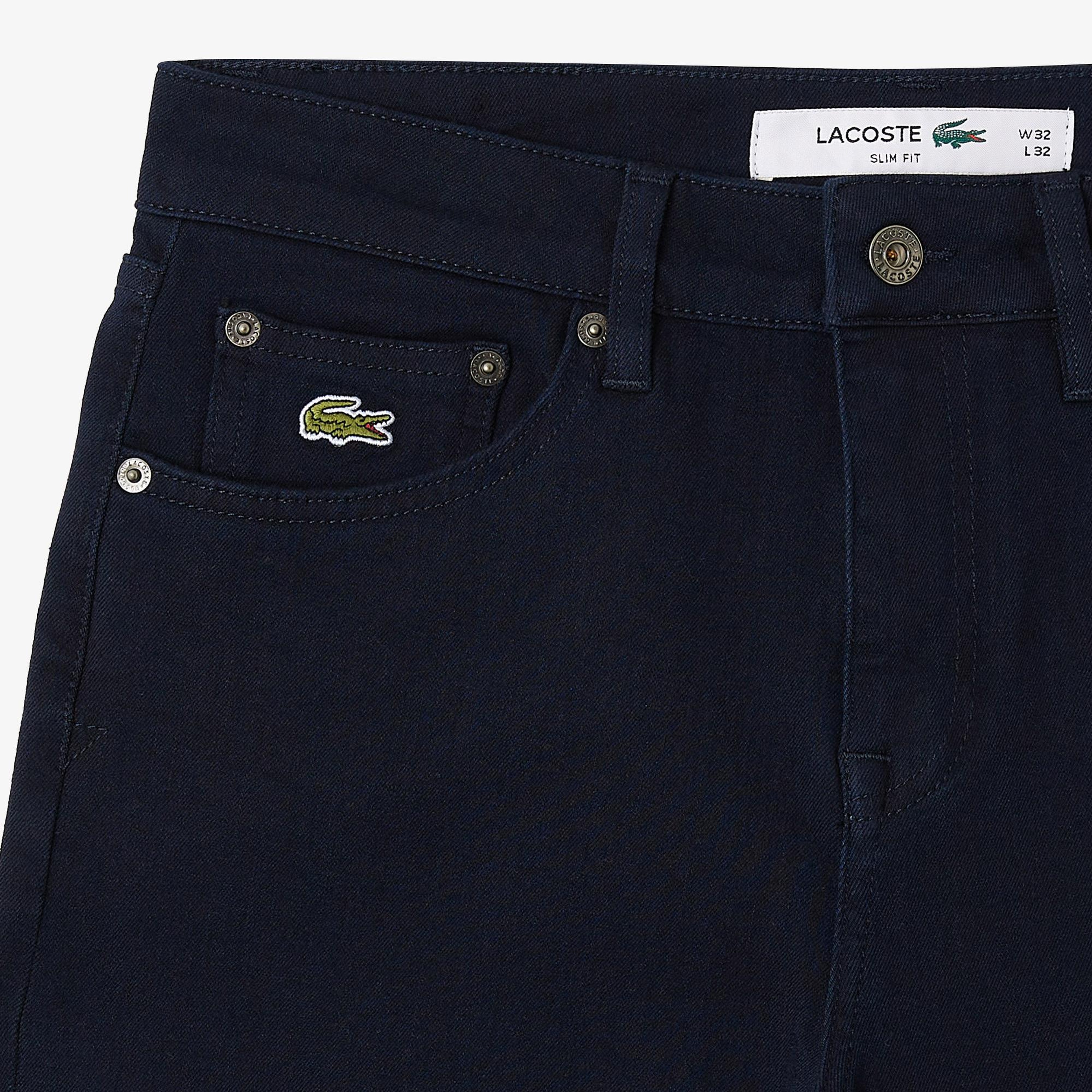Lacoste Erkek Slim Fit Lacivert Jean Pantolon