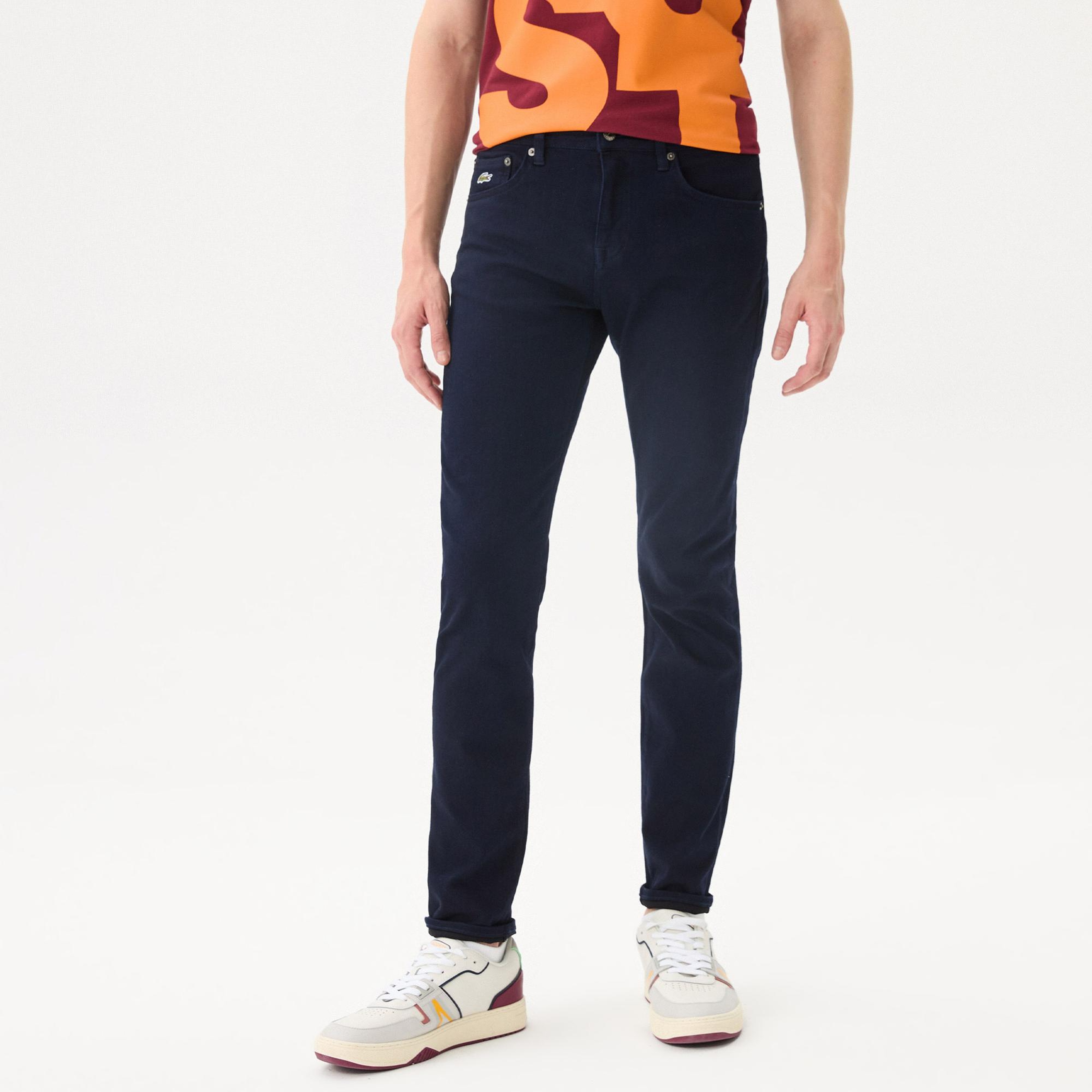 Lacoste Erkek Slim Fit Lacivert Jean Pantolon