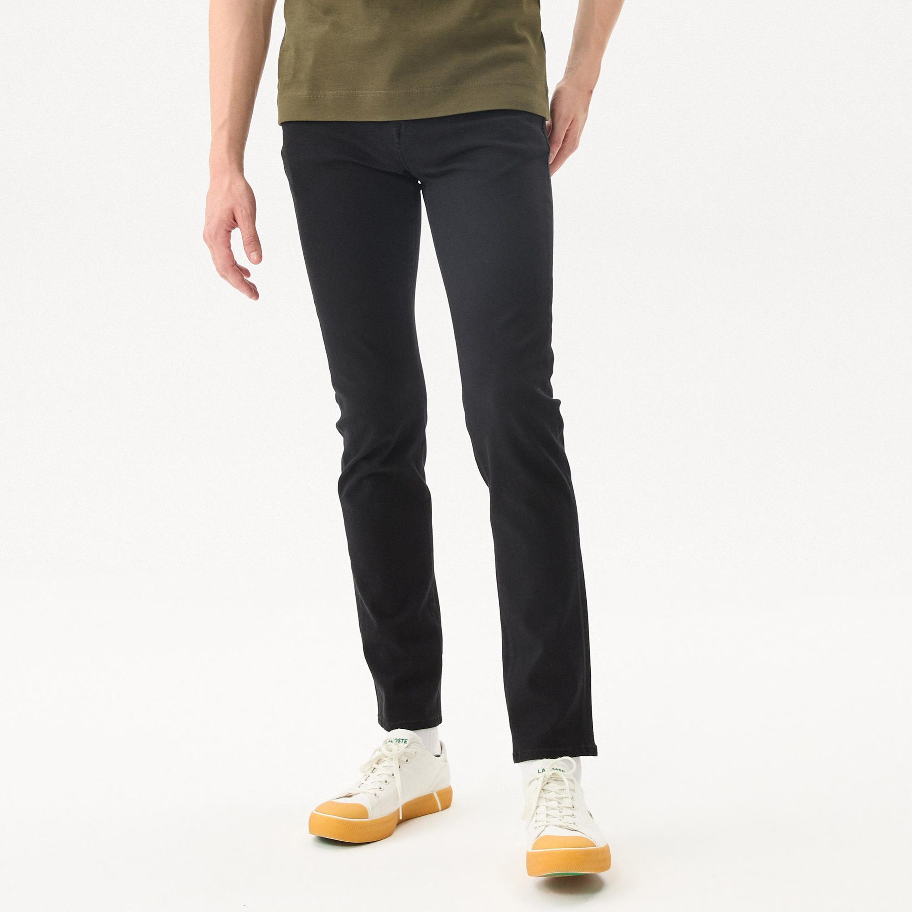 Lacoste Erkek Slim Fit Siyah Jean Pantolon