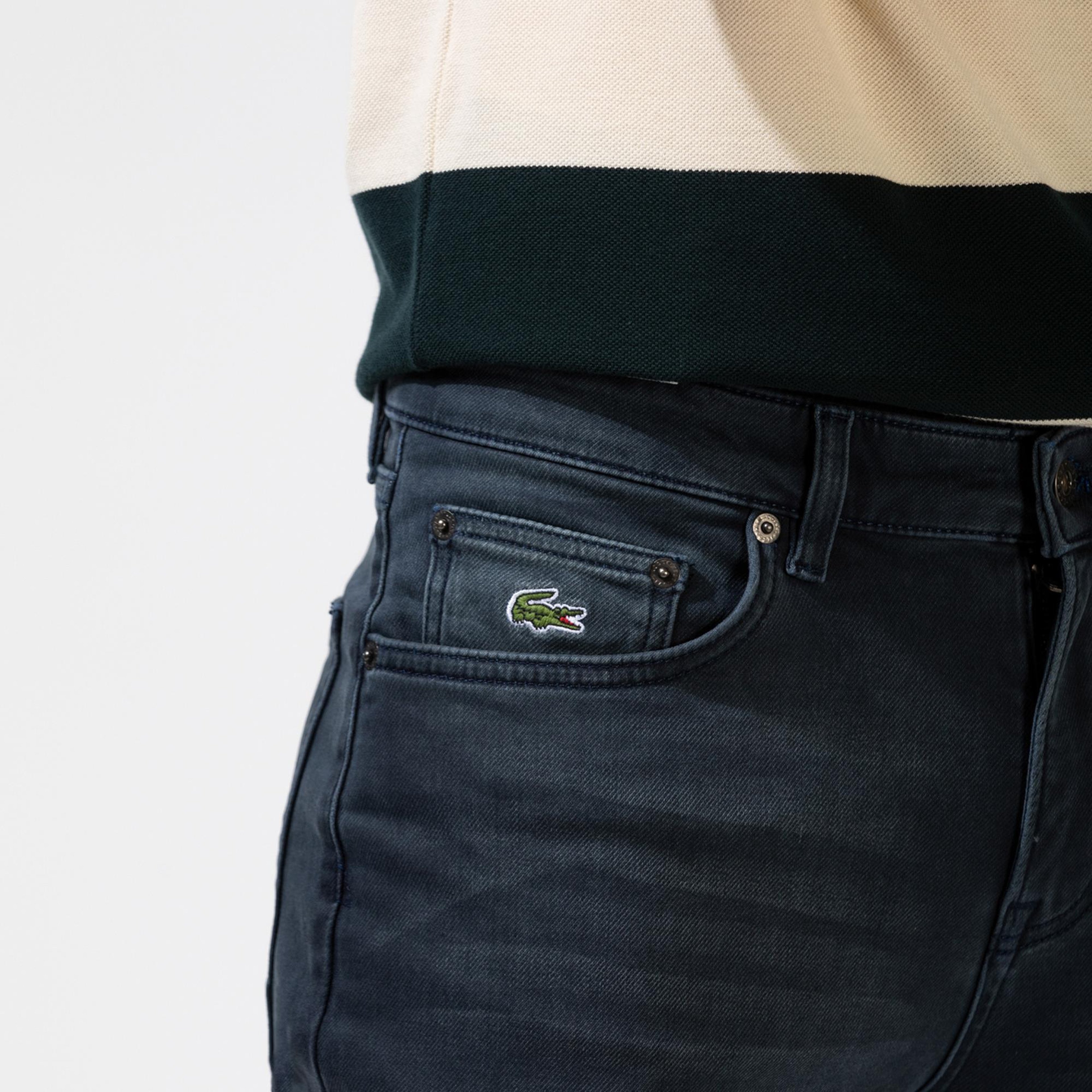 Lacoste Erkek Slim Fit Mavi Jean Pantolon