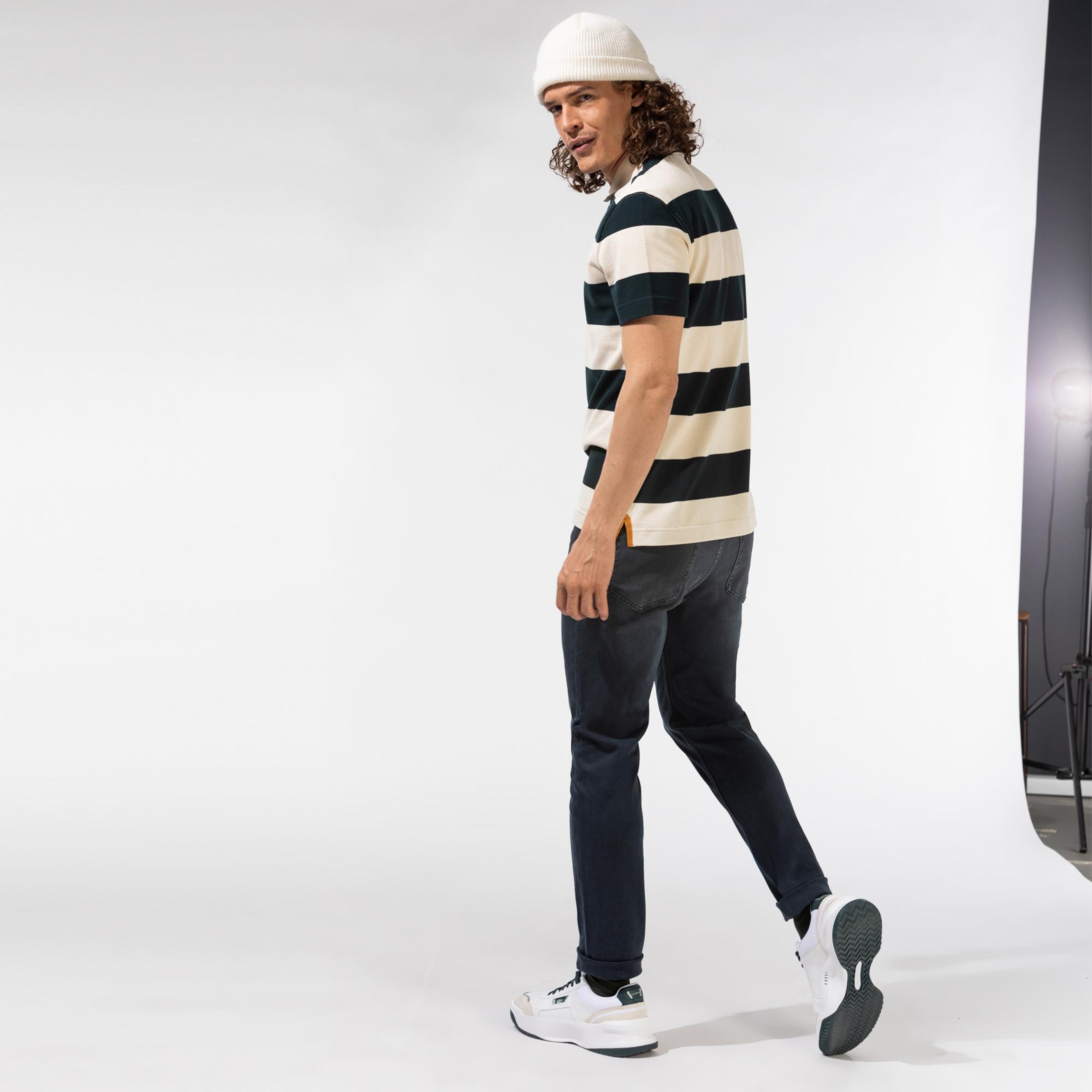 Lacoste Erkek Slim Fit Mavi Jean Pantolon