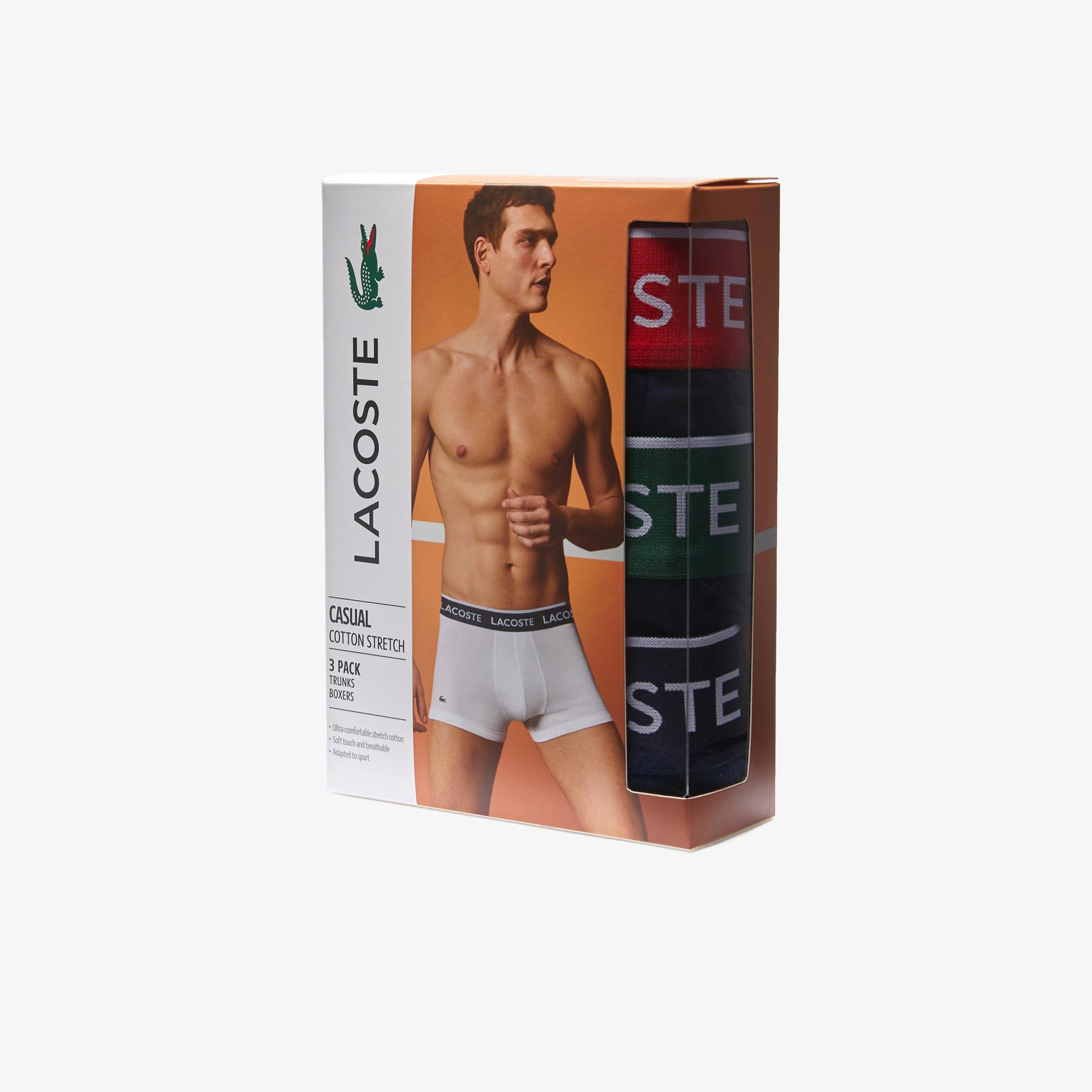 Lacoste Erkek 3'lü Lacivert Boxer