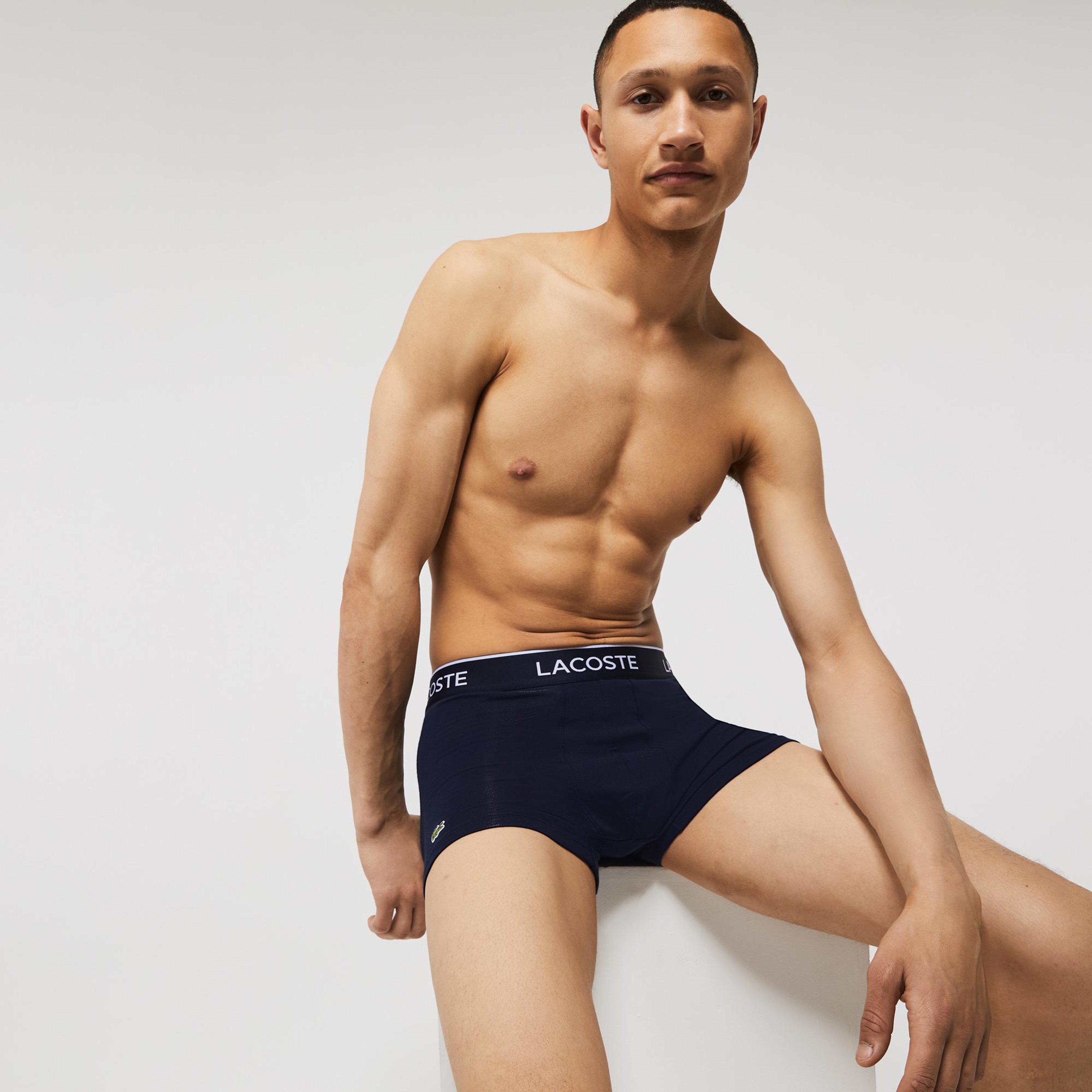 Lacoste Erkek 3'lü Lacivert Boxer