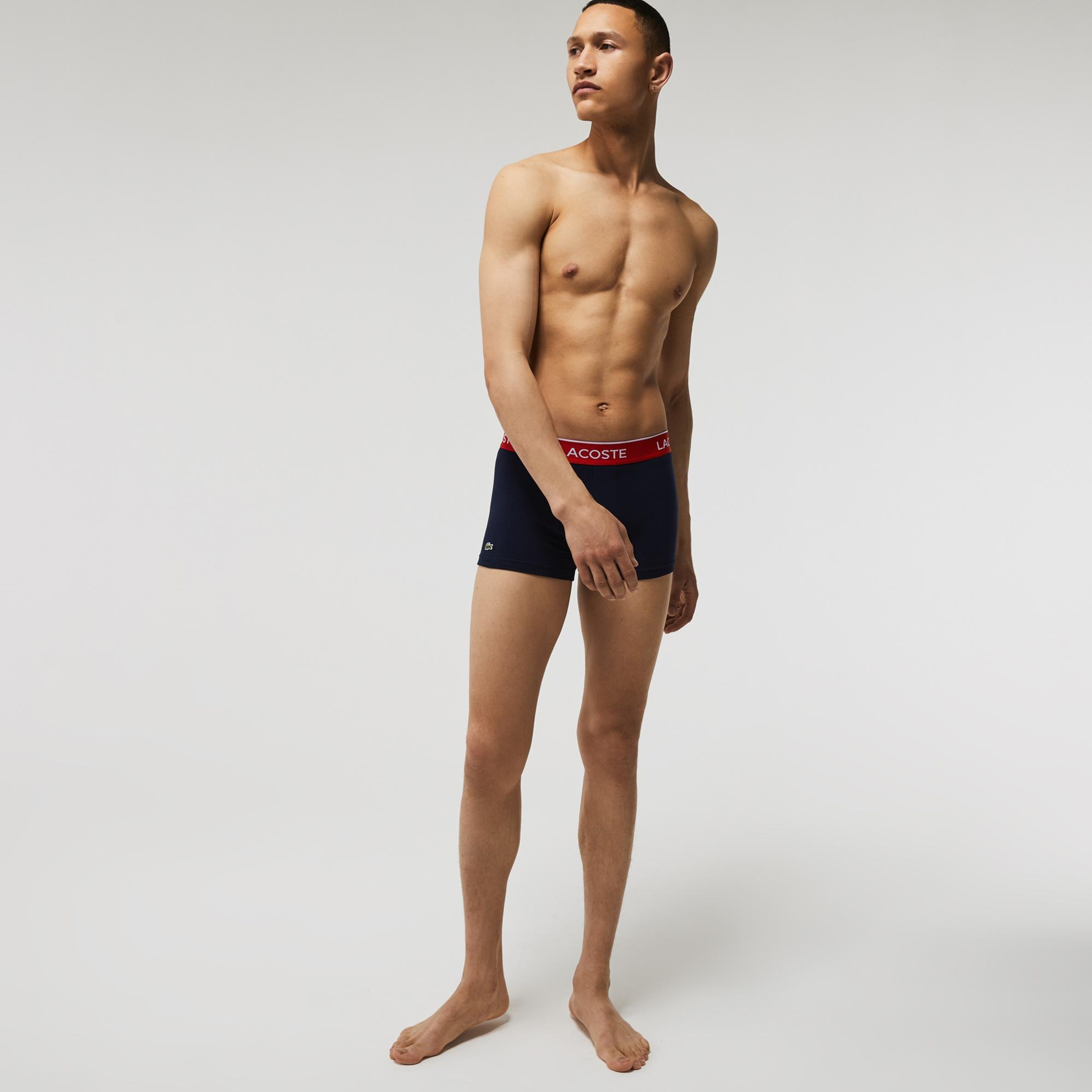 Lacoste Erkek 3'lü Lacivert Boxer