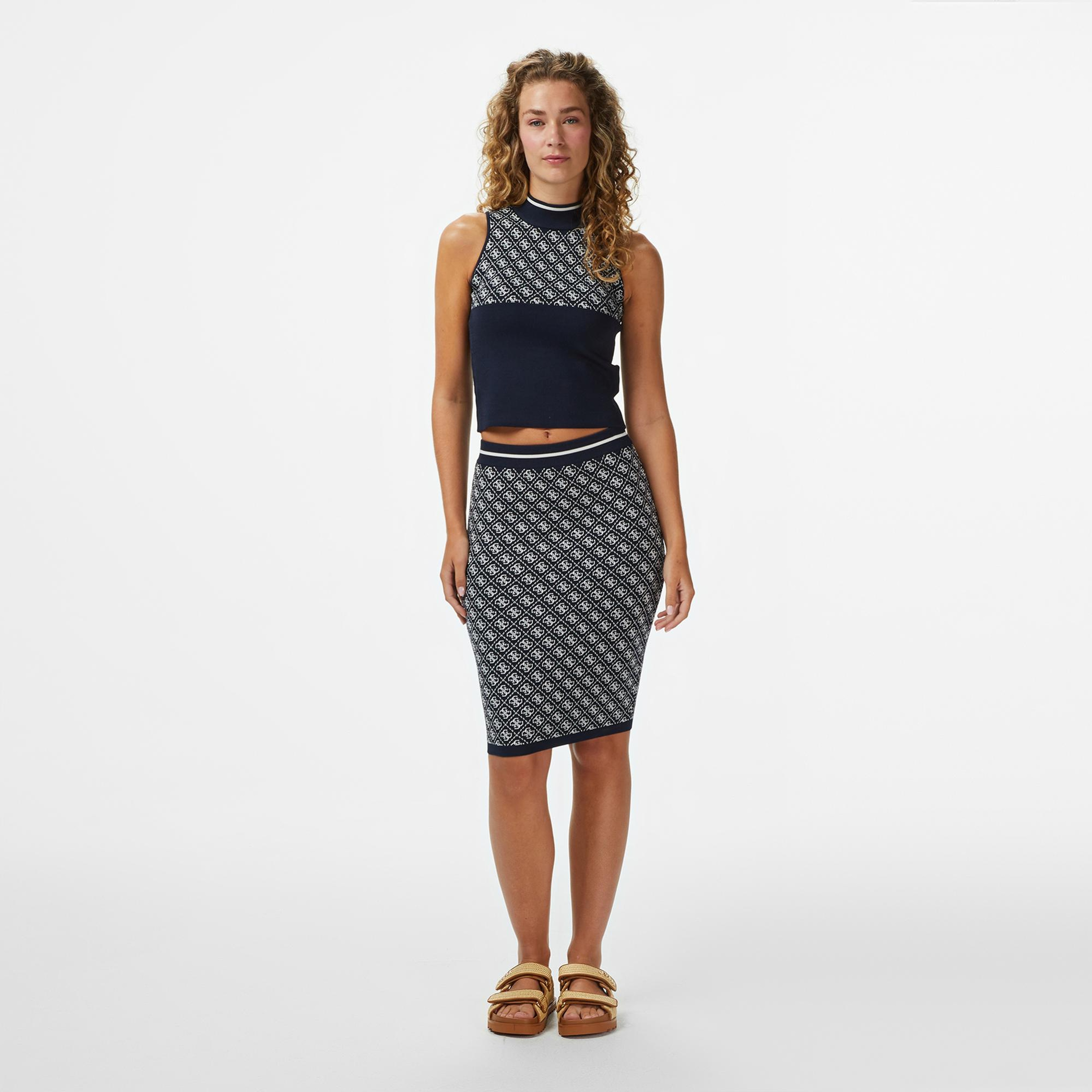 Guess Lise Tailored Fit Kadın Lacivert Etek