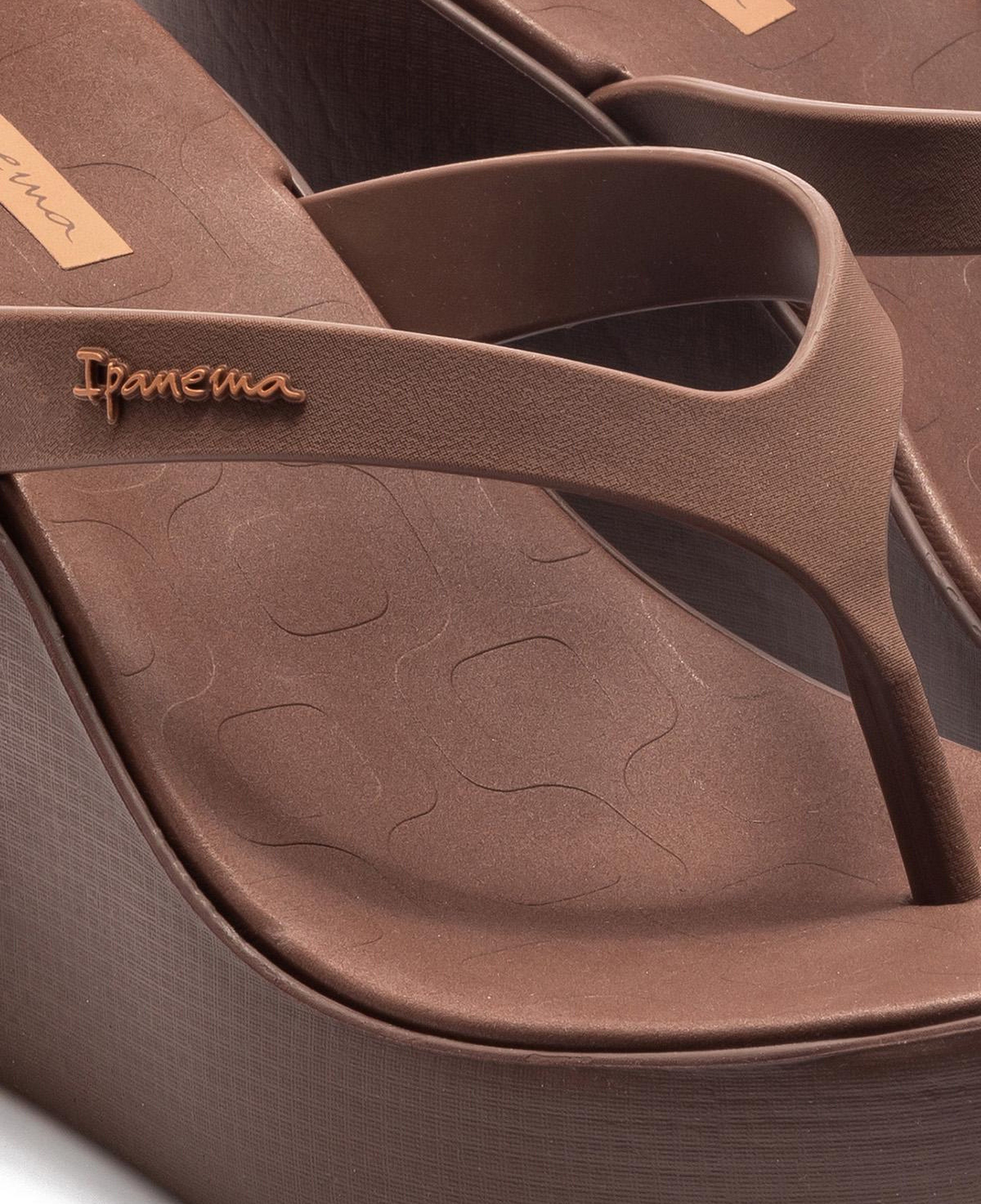 High Fashion Thong Topuklu Kadın Parmak Arası Terlik Kahverengi 35/40