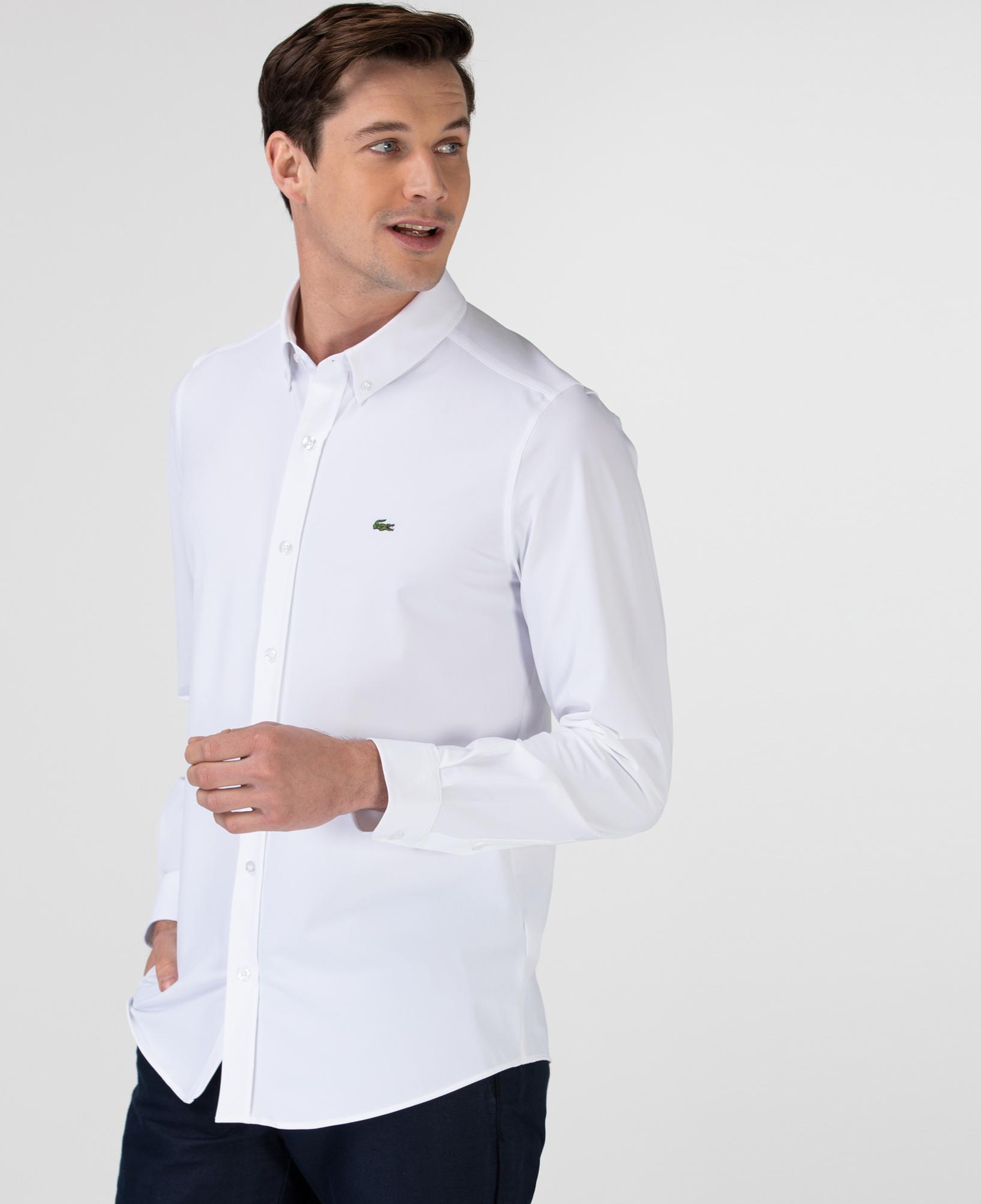 Lacoste Erkek Slim Fit Beyaz Gömlek