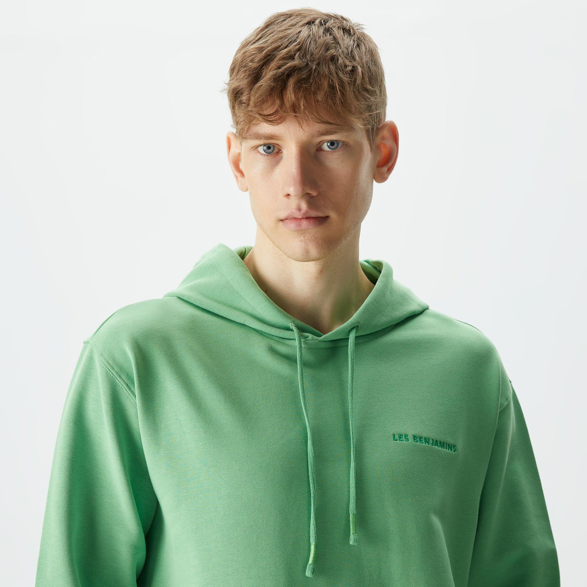 Les Benjamins Essential 305 Erkek Yeşil Hoodie