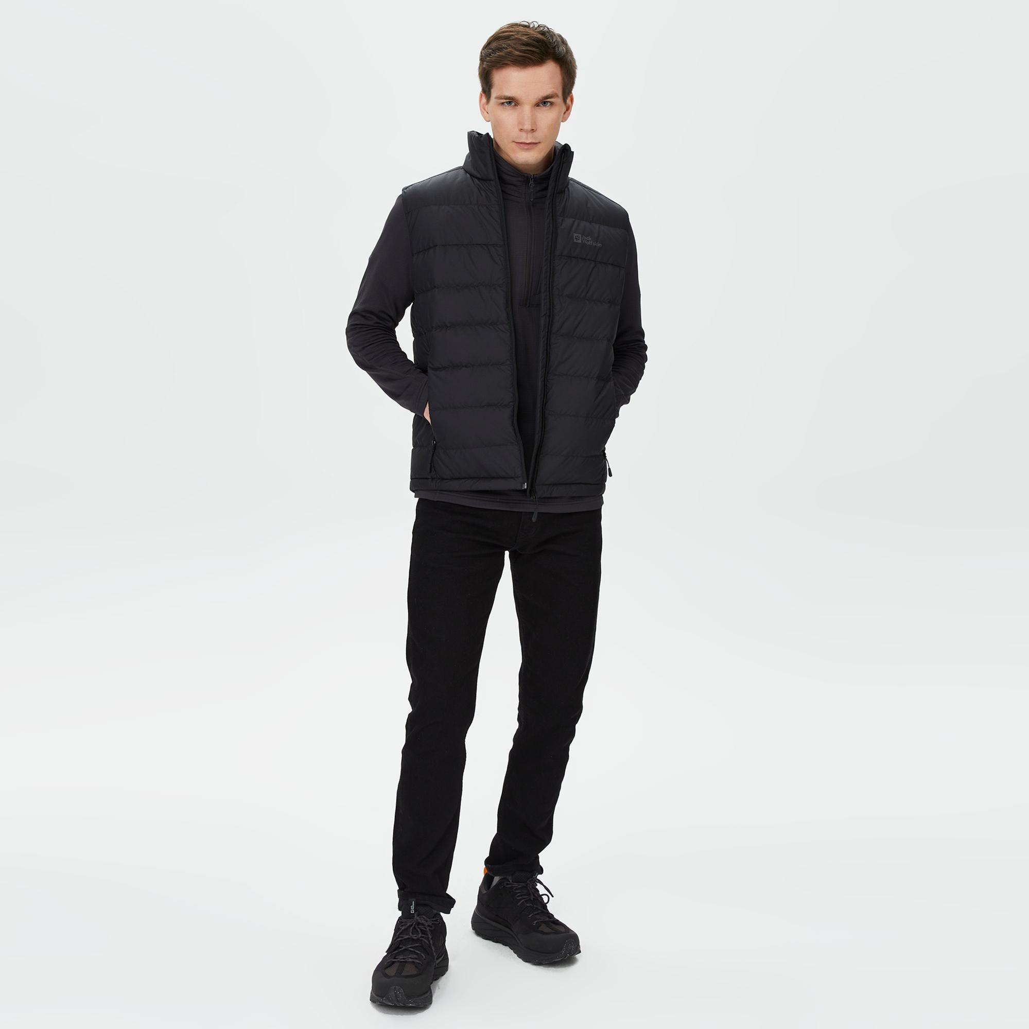 Jack Wolfskin Ather Down Vest Erkek Siyah Yelek