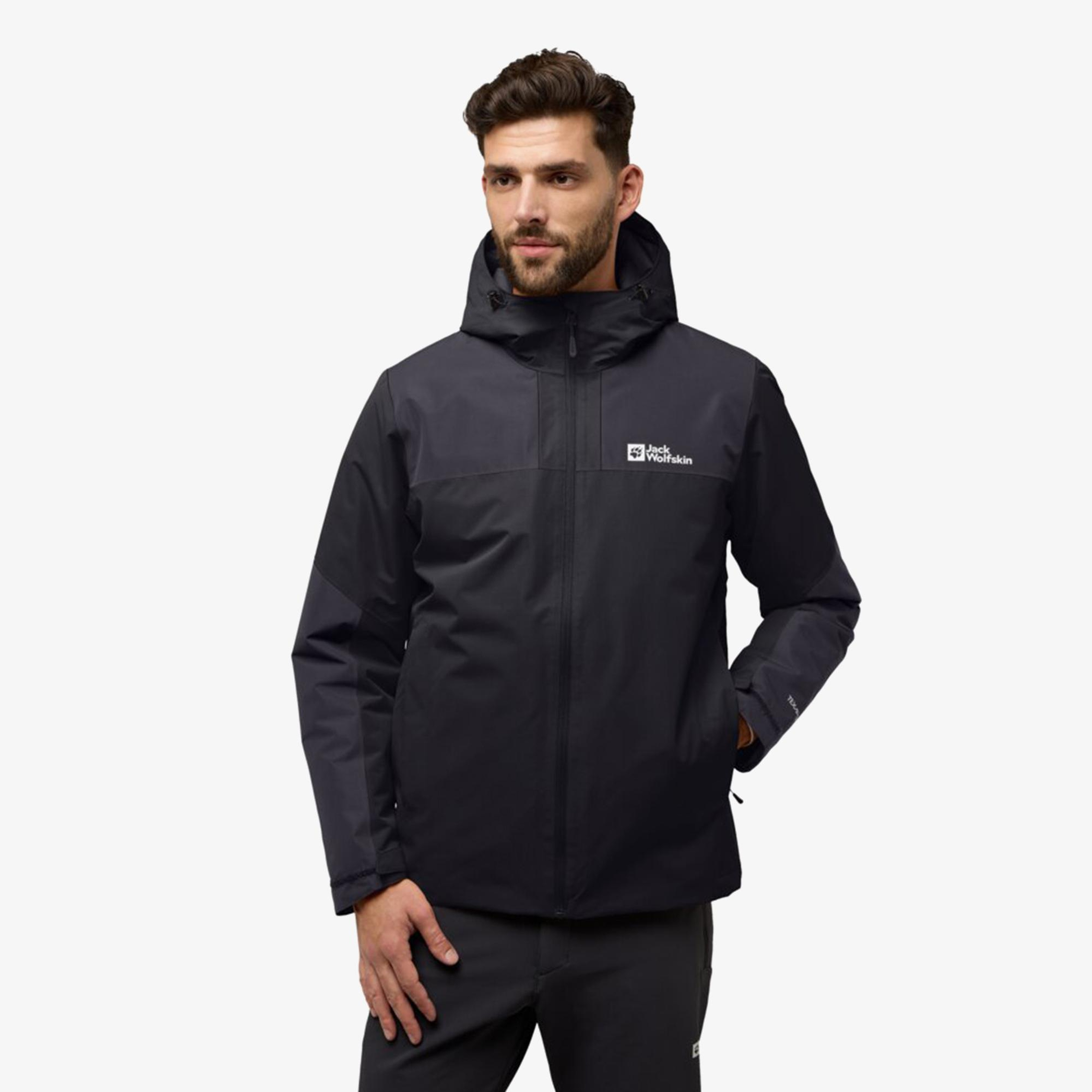 Jack Wolfskin Jasper Insulated Erkek Siyah Mont