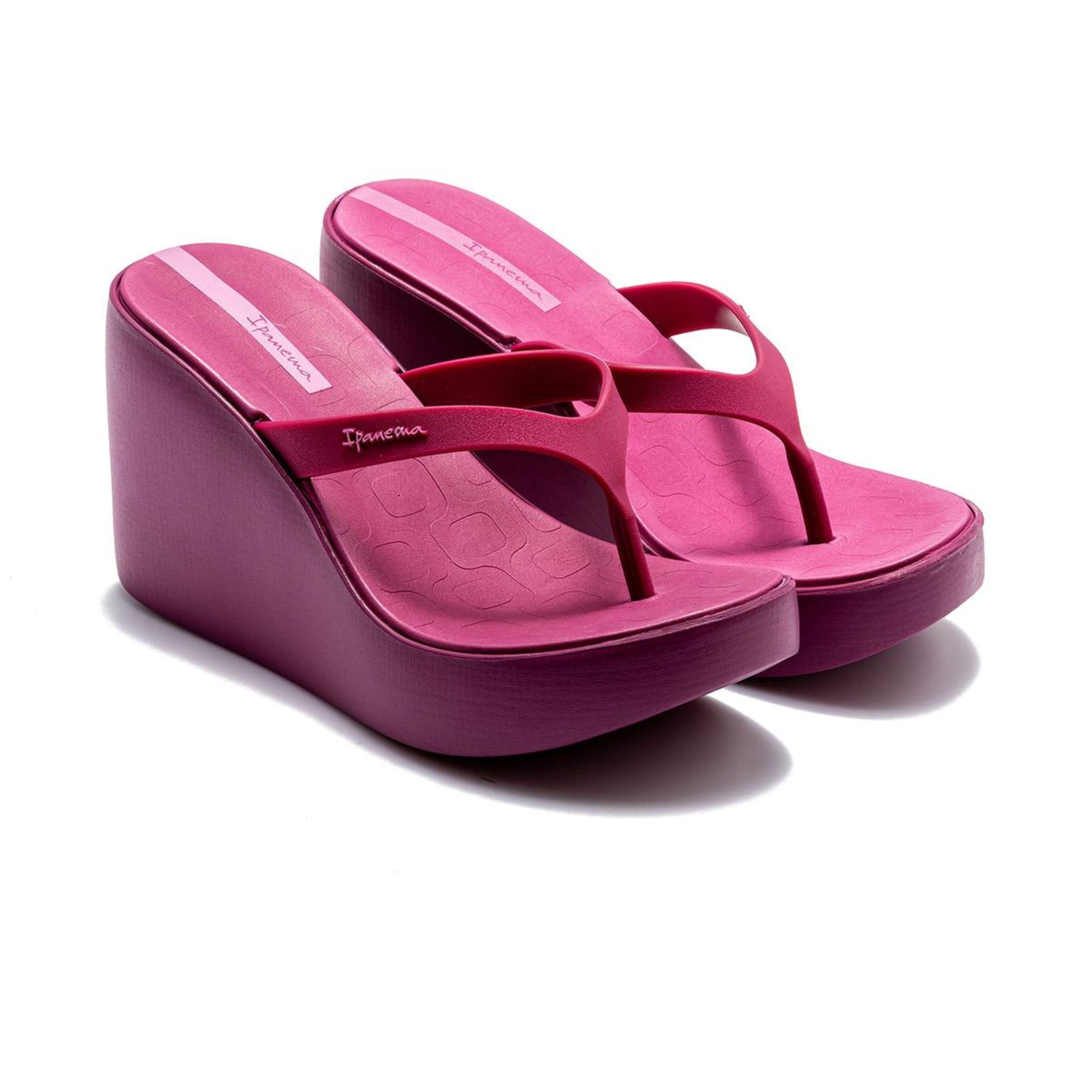 High Fashion Fem Topuklu Kadın Parmak Arası Terlik Fuşya 35/40